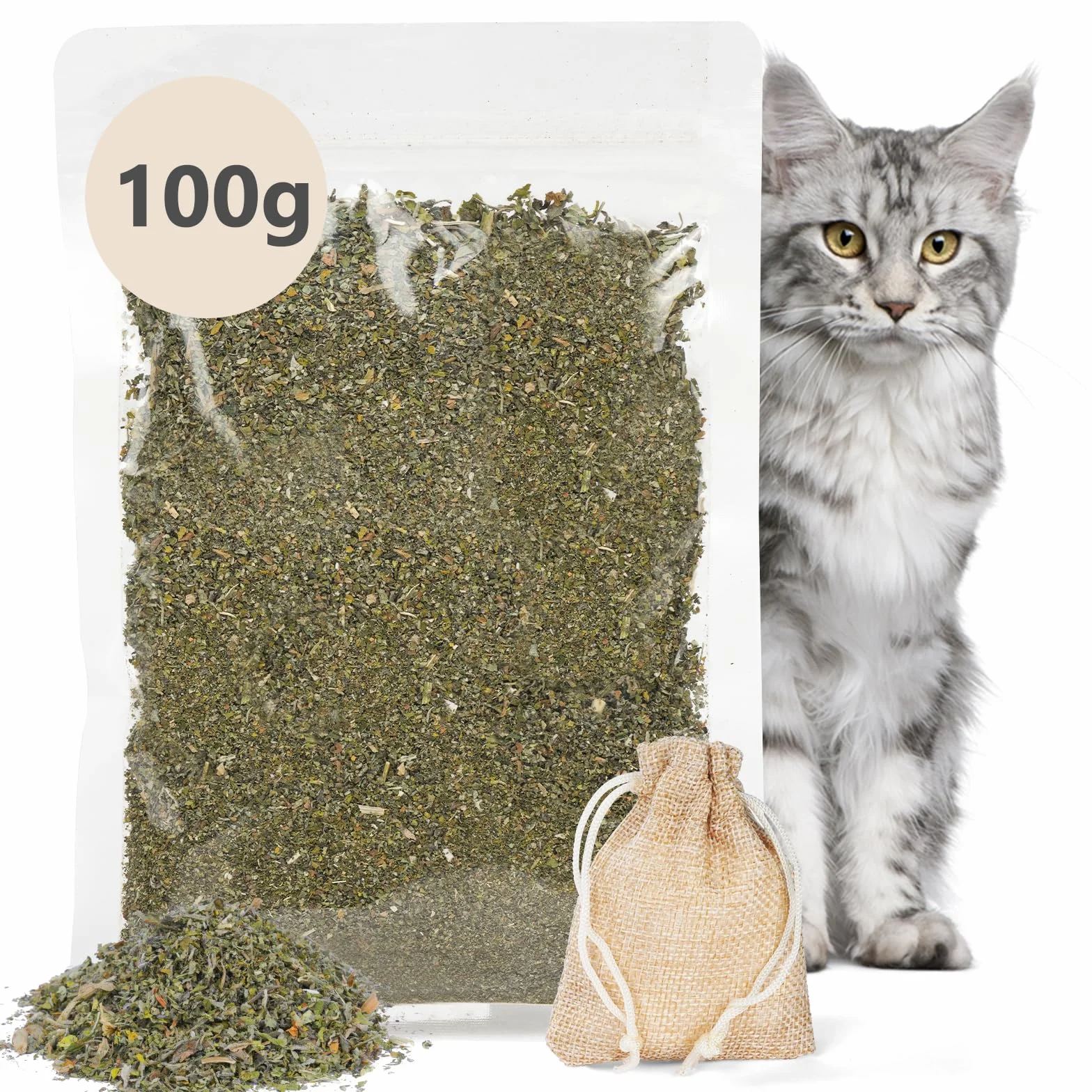 Herbe à Chat Naturelle 100g pour Chaton Stimulante Digestive