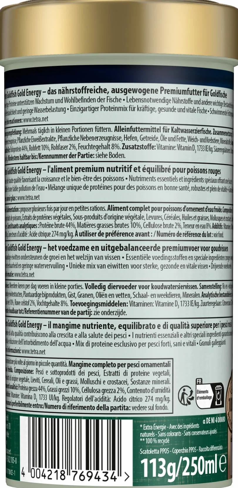 Tetra Goldfish Gold Energy 250 ml
