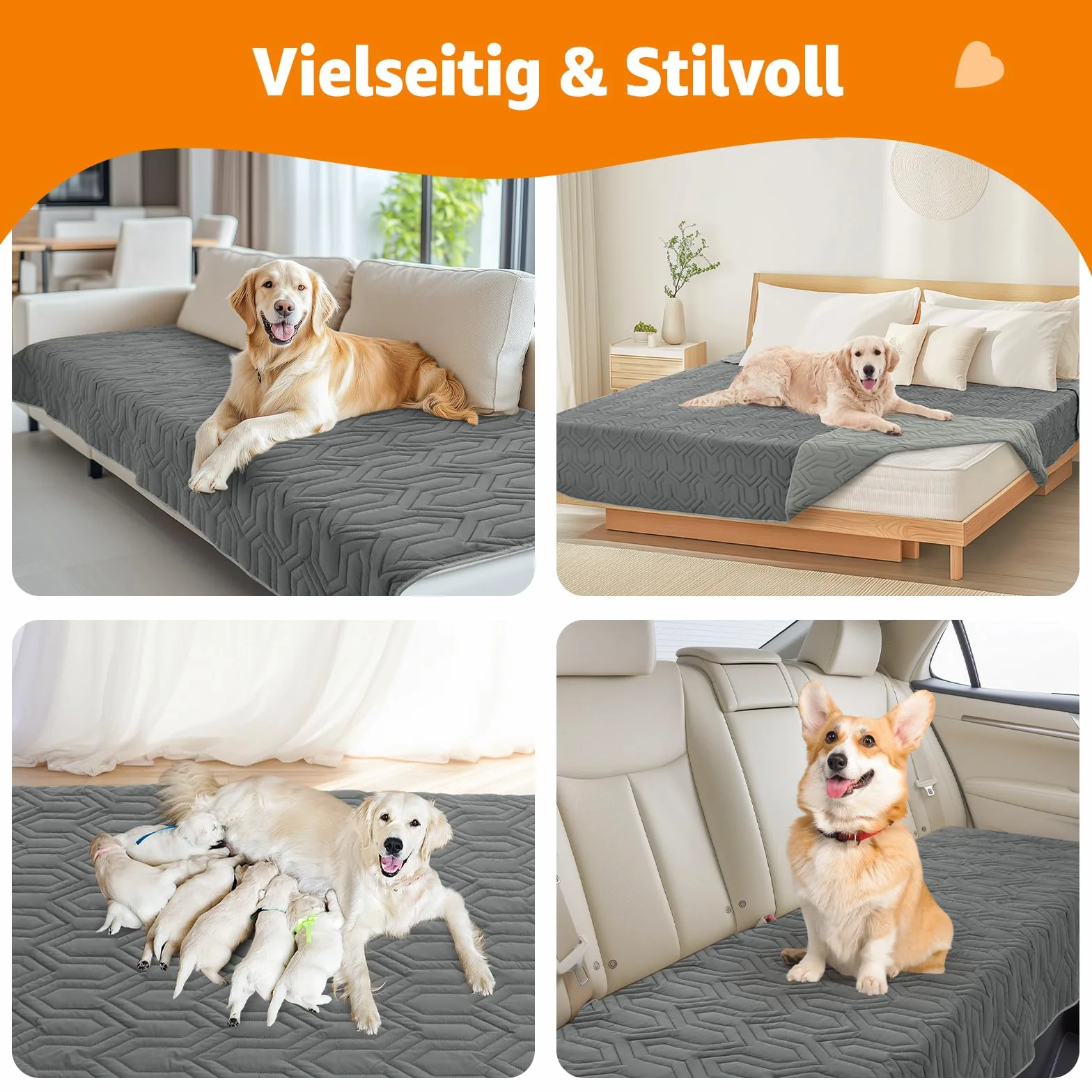 Couverture imperméable pour chien double face PICK FOR LIFE lavable en machine