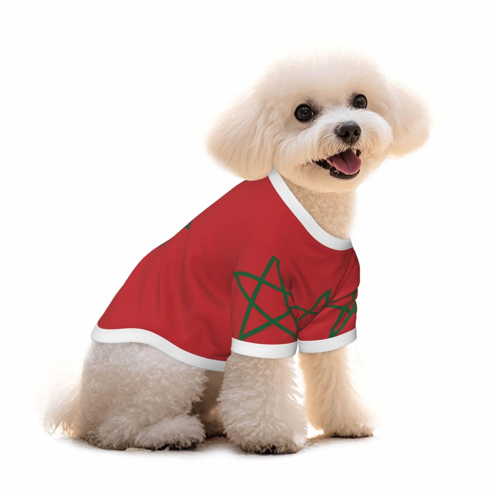 T-shirt chien drapeau Maroc débardeur élastique respirant taille M