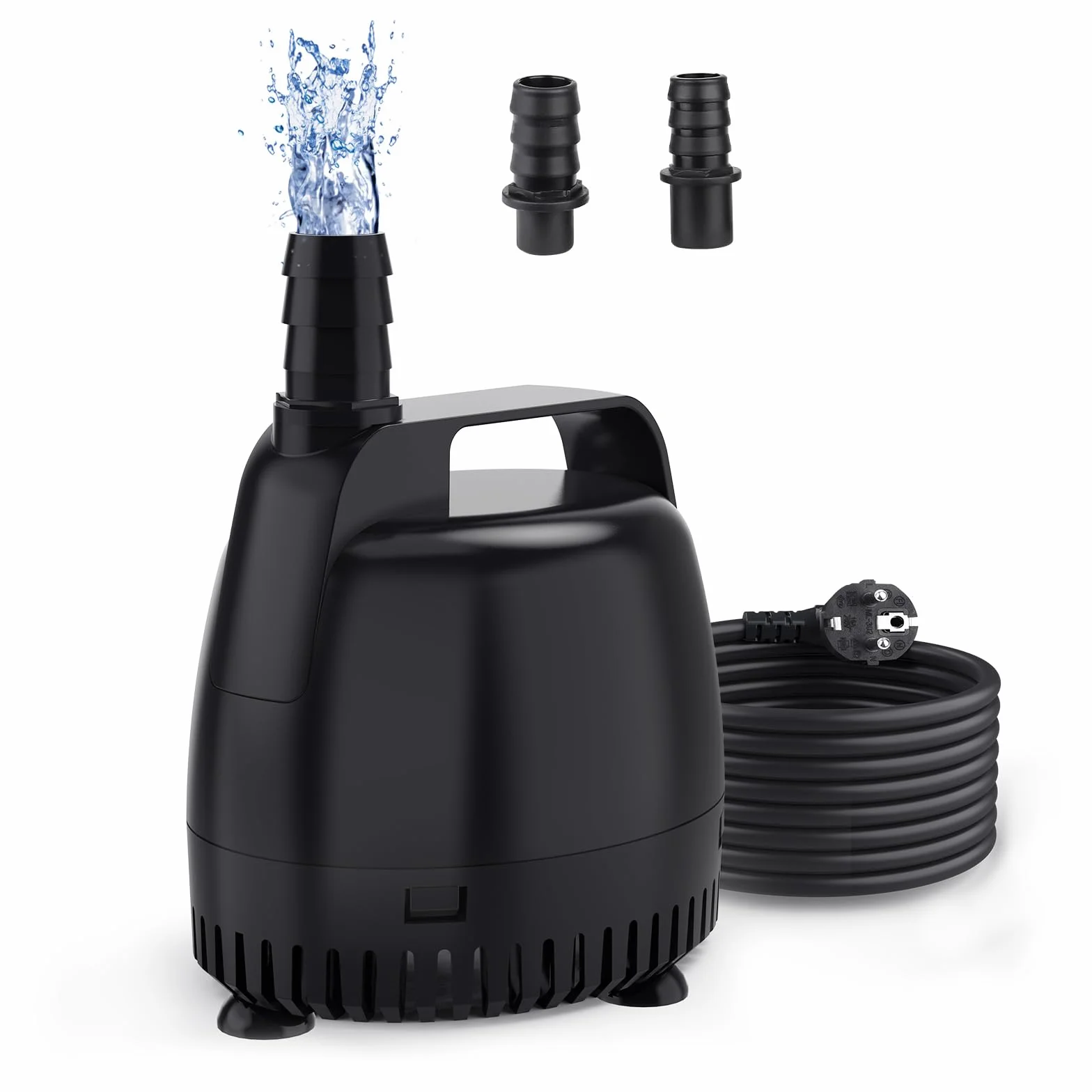 hygger Pompes à Eau pour Aquarium 1000L/H Submersible 18W avec 2 Buses