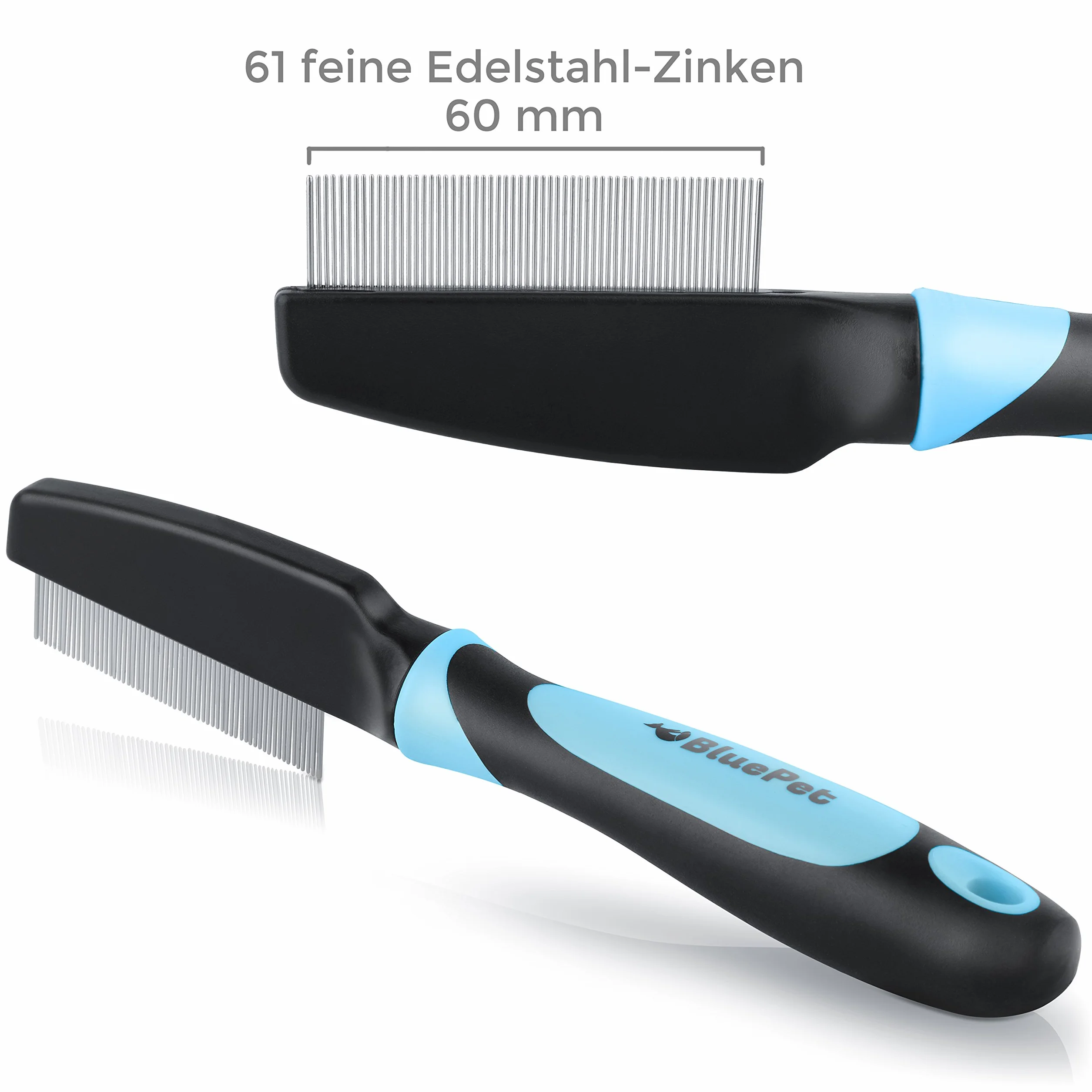 BluePet Peigne démêlant Anti-puces pour Chiens et Chats - Peigne Anti-poux - Élimine Parasites