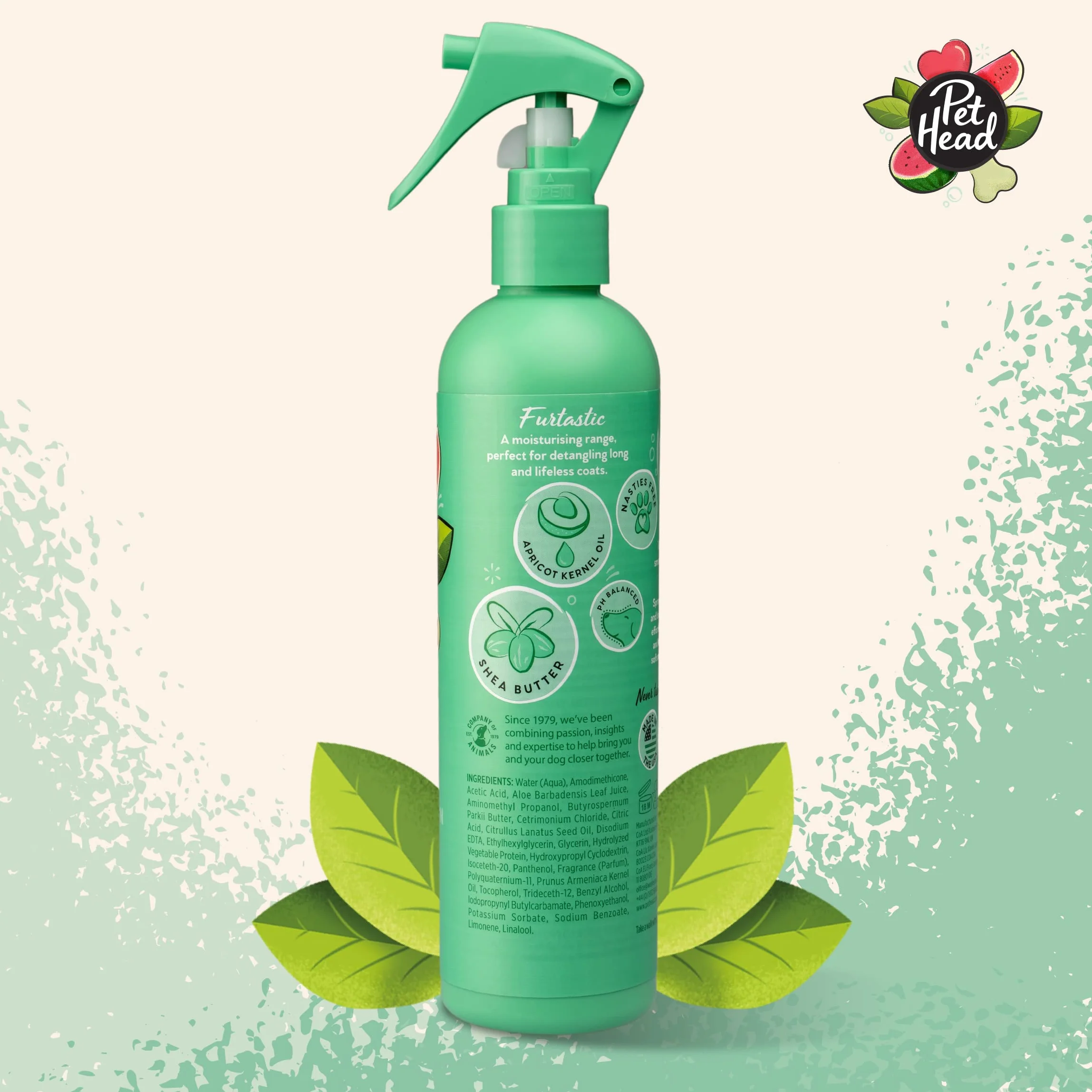 Pet Head Furtastic Spray Désodorisant pour Chien Parfum Pastèque 300ml