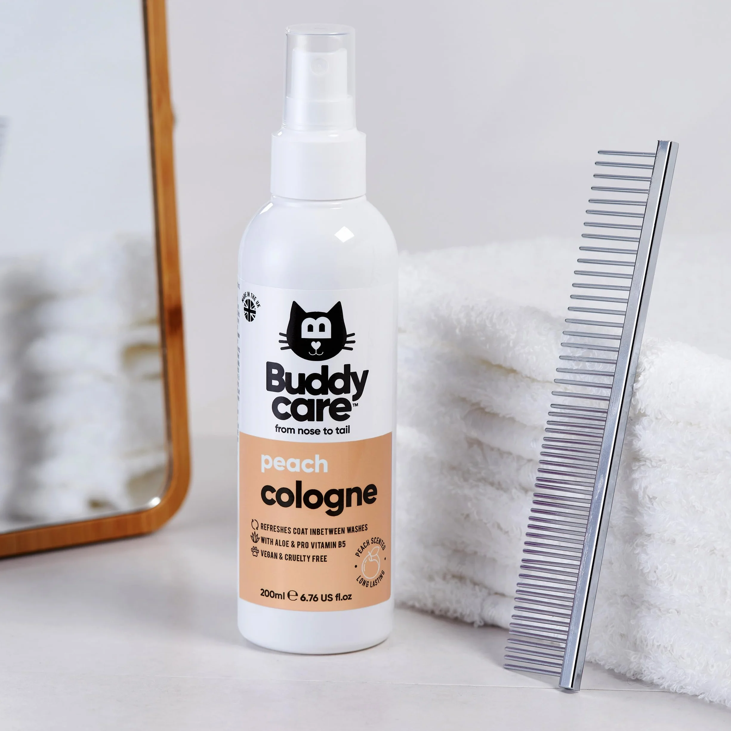 Buddycare Eau de Cologne Chat Pêche 200 ML