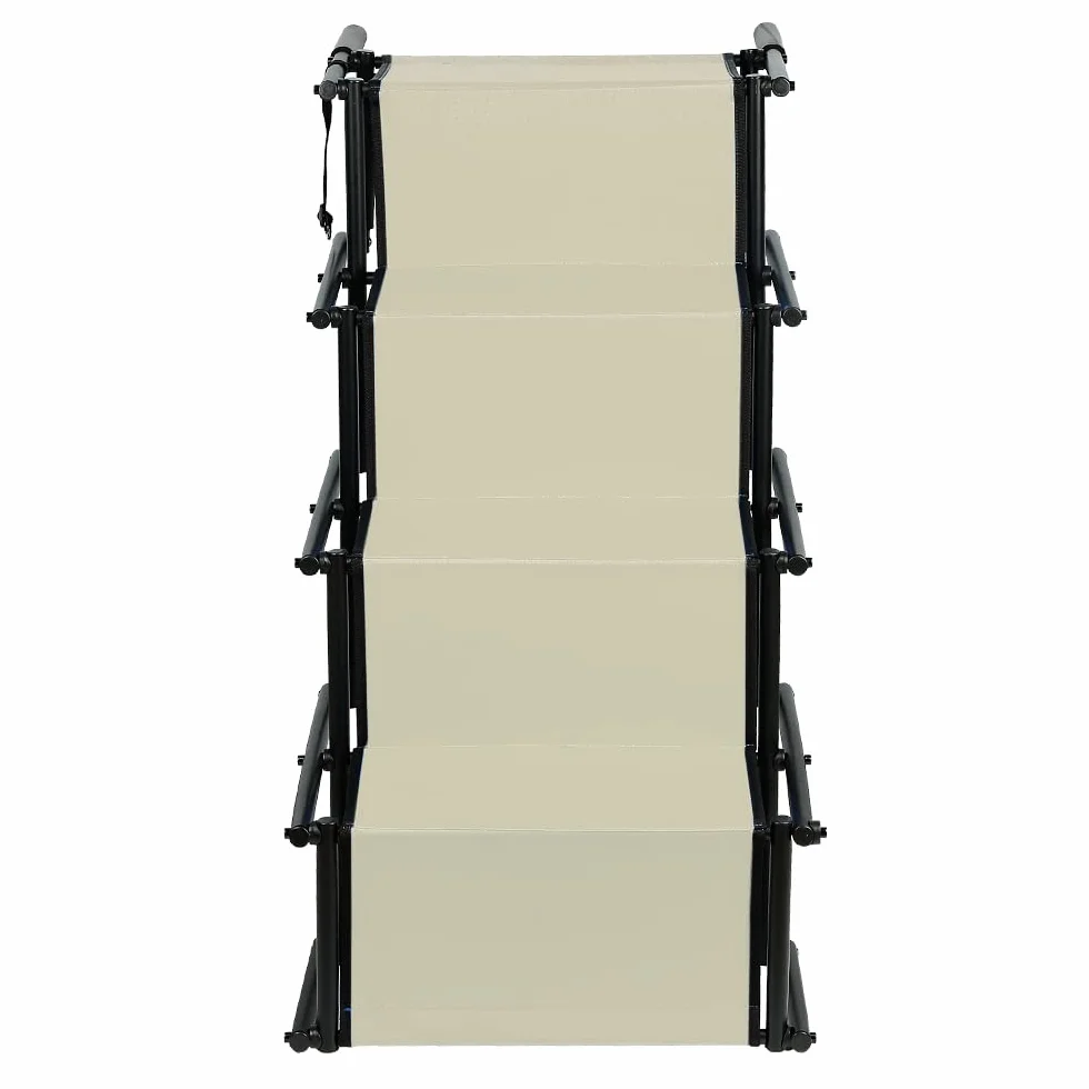 Rampe de Voiture Pliable pour Chien, Escalier à 4 Marches pour Animaux de Compagnie, Utilisable pour Tous Les véhicules, Chargable jusqu'à 75 kg Imperméable Polyester Oxford Métal (Beige)
