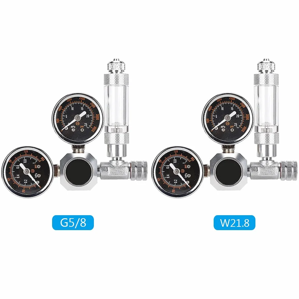 Distributeur de CO2 pour Aquarium avec Régulateur Pression Réglable Double Affichage, Compteur de Bulles et Clapet Interface w21.8