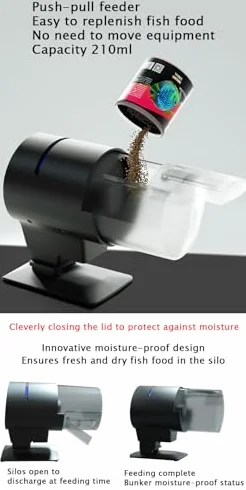 Mangeoire automatique pour poissons koï 4,5 L batterie étang extérieur