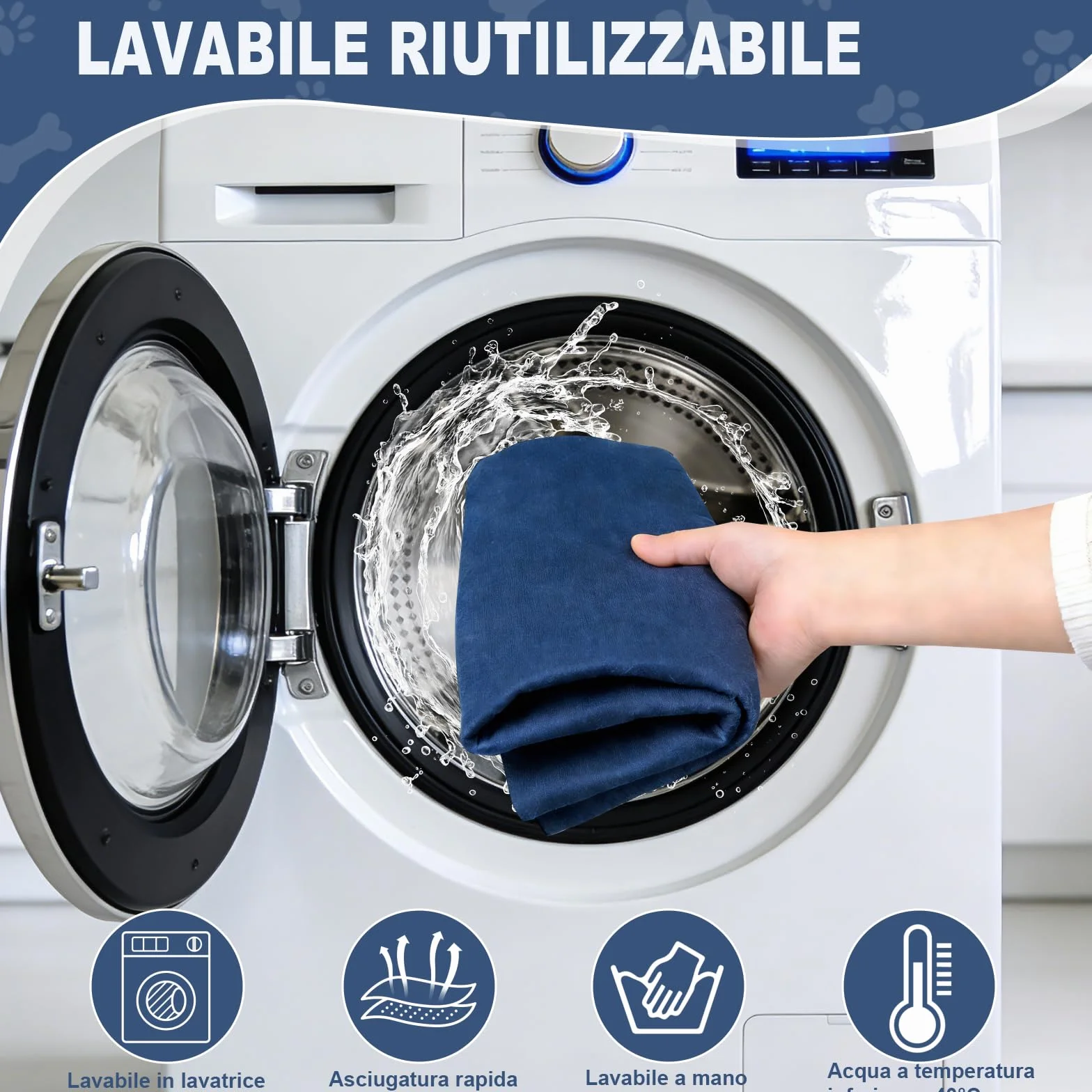 Parc pour Chiots avec Tissu renforcé, Filet en Nylon et Tubes en Acier Inoxydable, Bleu, 90x90x66cm