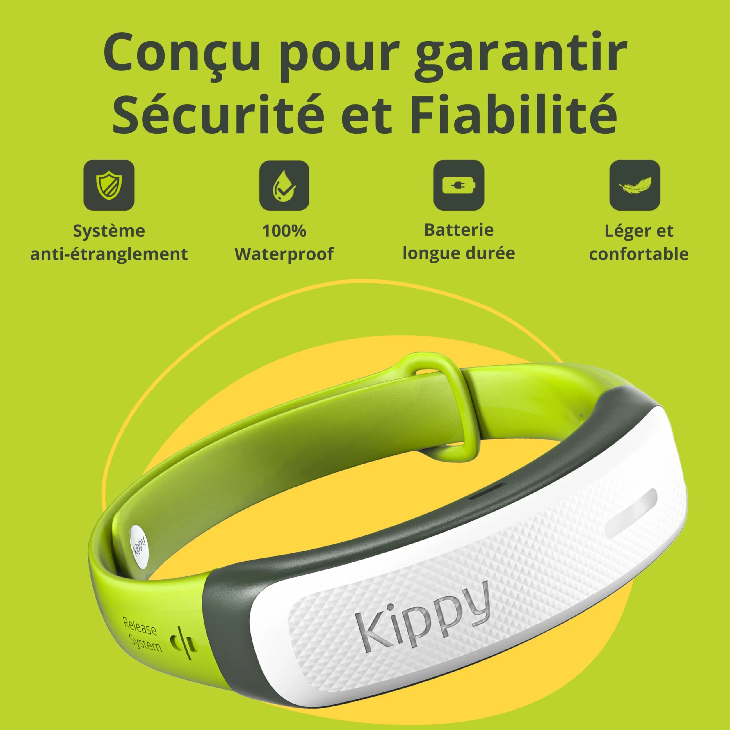 KIPPY Collier GPS pour Chats Kippy Cat Color – Traceur GPS de Santé et d'Activité Anti-étranglement avec Alerte Instantanée