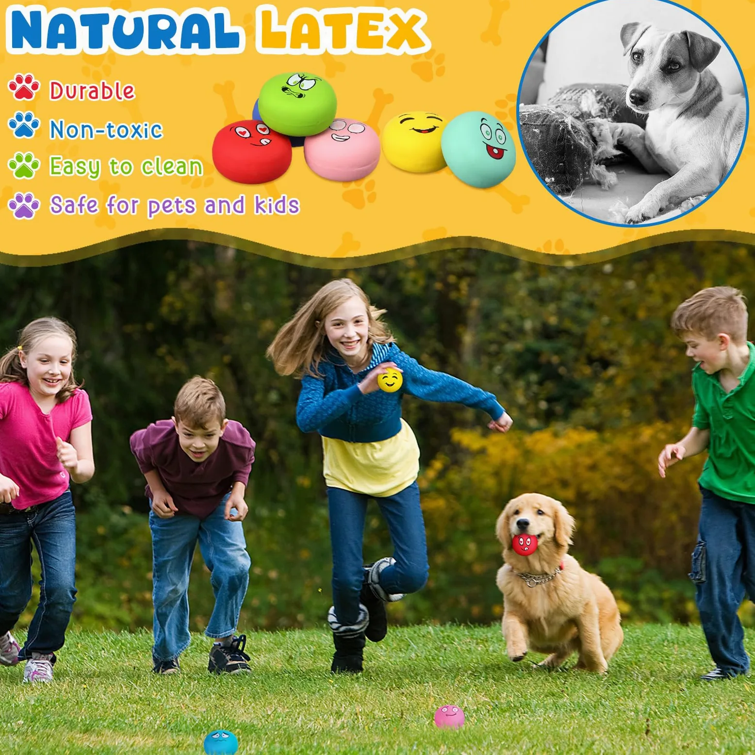 Hungdao Lot de 40 jouets couineurs interactifs pour chiens de petite taille en caoutchouc latex souple avec visage amusant pour dressage de chiens de petite taille