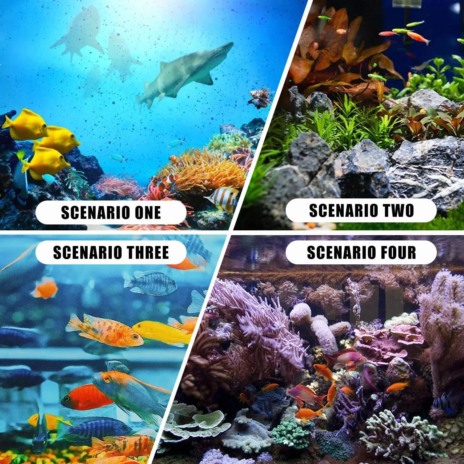 Corail d'aquarium Décor simulation accessoires réservoir poissons multicolore eau douce marine