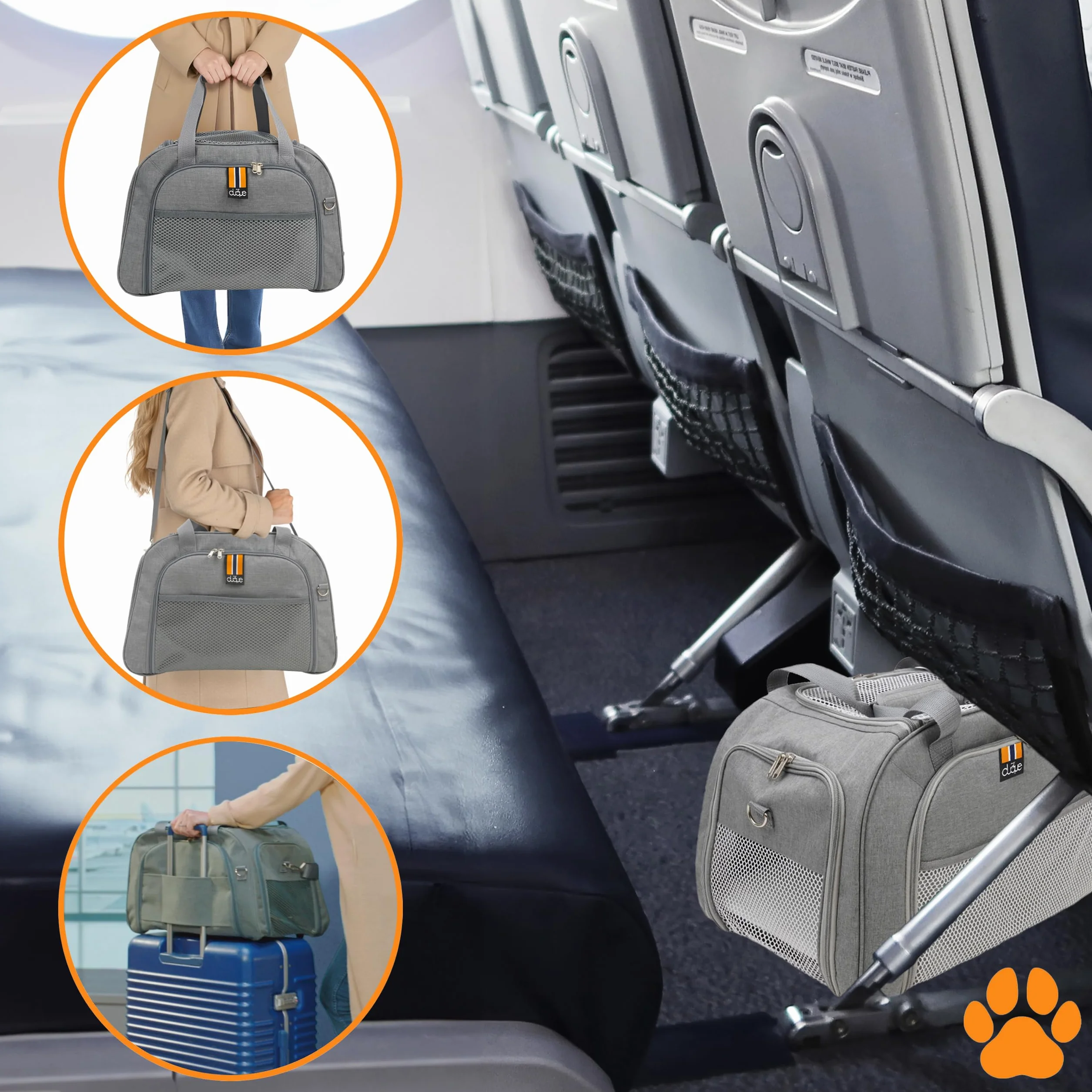 Car-GO Cage de Transport pour Chien et Chat avec Base ISOFIX, Côtés Extensibles, Gris
