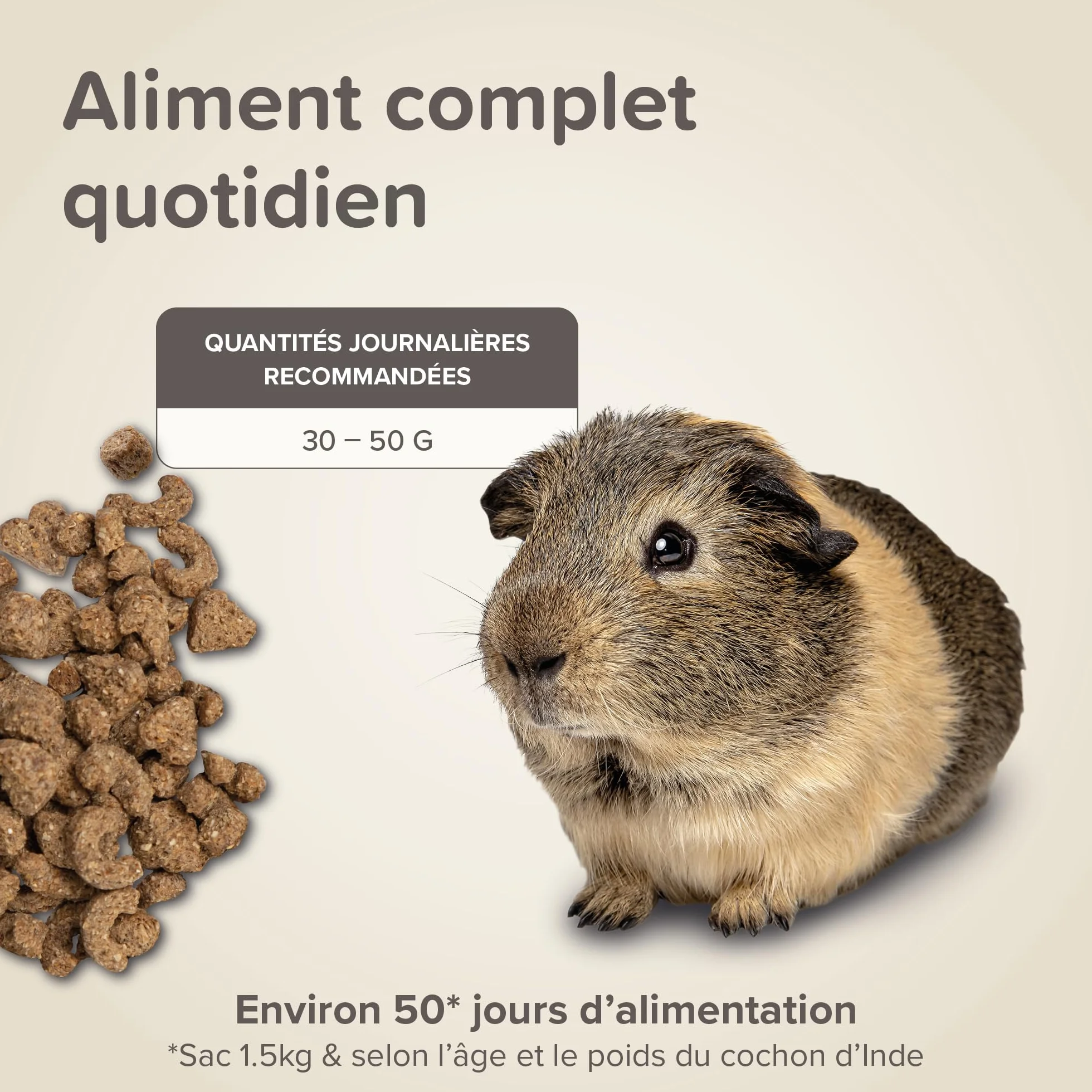 BEAPHAR Care+ Alimentation Super Premium extrudée pour Cochon d'Inde 1.5kg