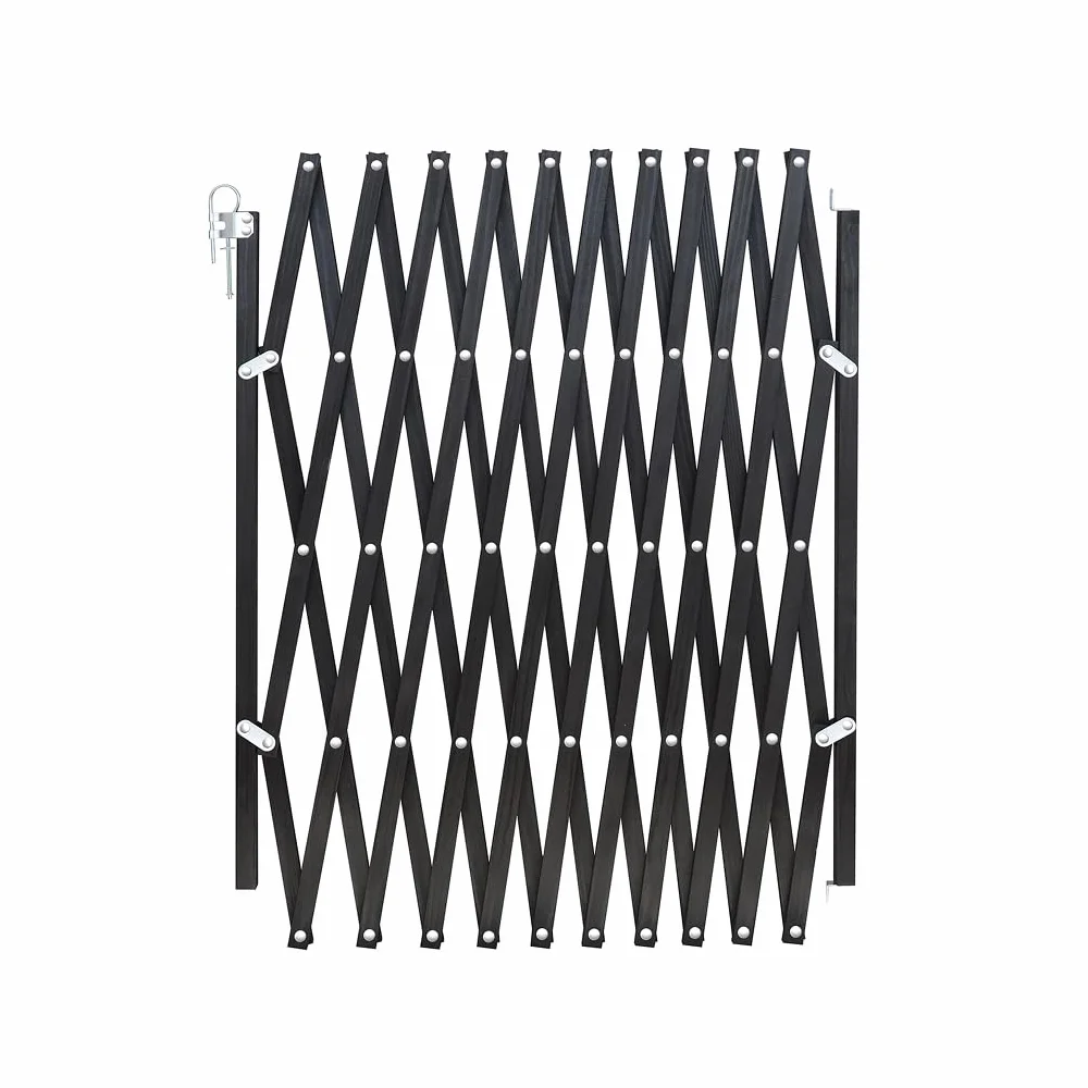 NORDLINGER Pro Barrière Animaux Extensible 60 à 230 cm Noir Bois 100% FSC