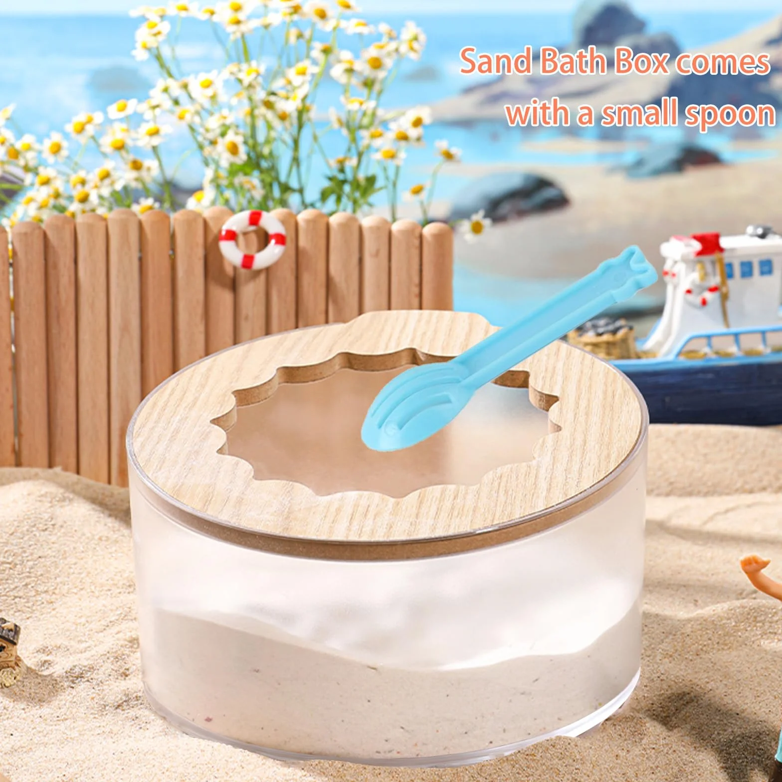 Marchul Baignoire Bain de Sable Hamster, Bac à Sable Hamster avec Pelle de Nettoyage, Toilette Salle de Bain Transparente pour Hamsters, Litière pour Hamsters Nain Hamsters Syrien Gerbille