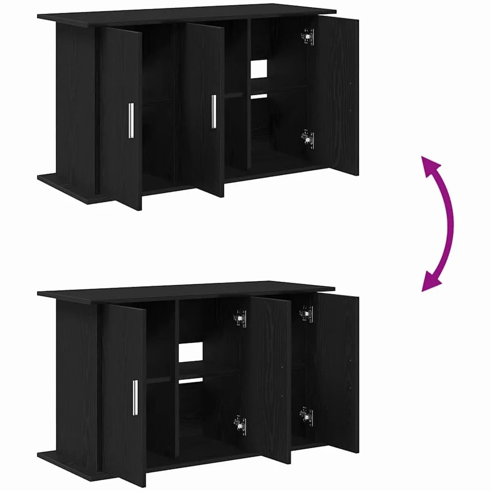 vidaXL Support d'aquarium Chêne Noir 101 x 41 x 58 cm Bois d'ingénierie