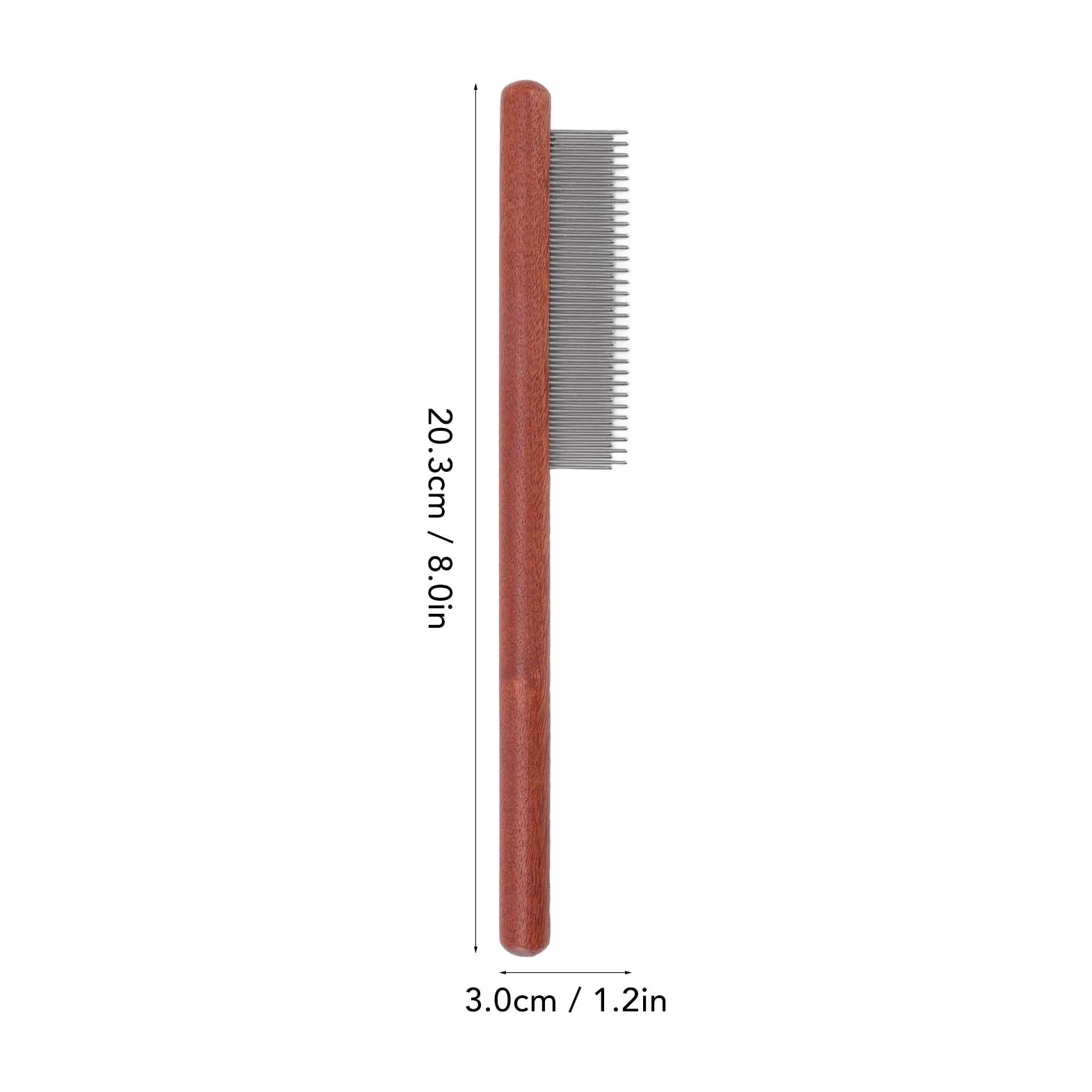 Peigne Anti-puces Acier Inoxydable 2 en 1 pour Animaux de Compagnie Chiens à Poils Longs