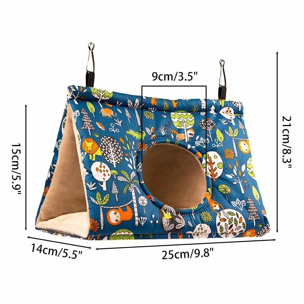 DONGKER Cage de Couchage Nid Perruches en Peluche avec Boucle de Suspension