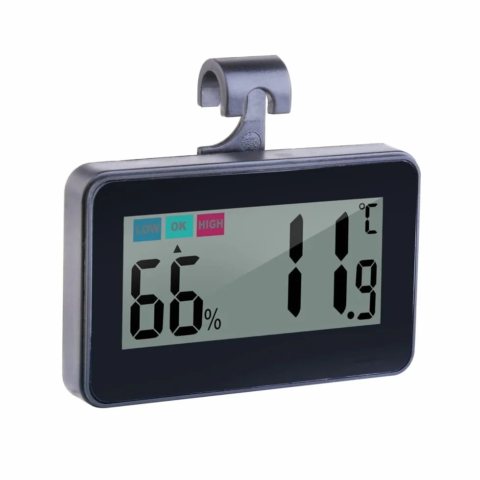 DONGKER Thermomètre Hygromètre Numérique pour Reptiles,Thermomètre D'aquarium avec Ventouse pour Réservoirs de Reptiles,Vivariums,Couveuses,Incubateurs