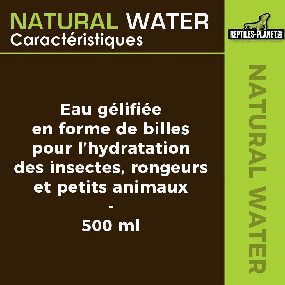 Reptiles Planet - Natural Water - Billes d'Eau Gélifiée - 500 ml