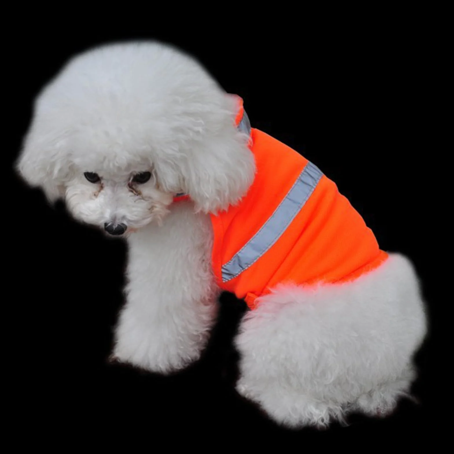 Gilet de sécurité pour Chien Orange Fluorescent Réfléchissant Respirant