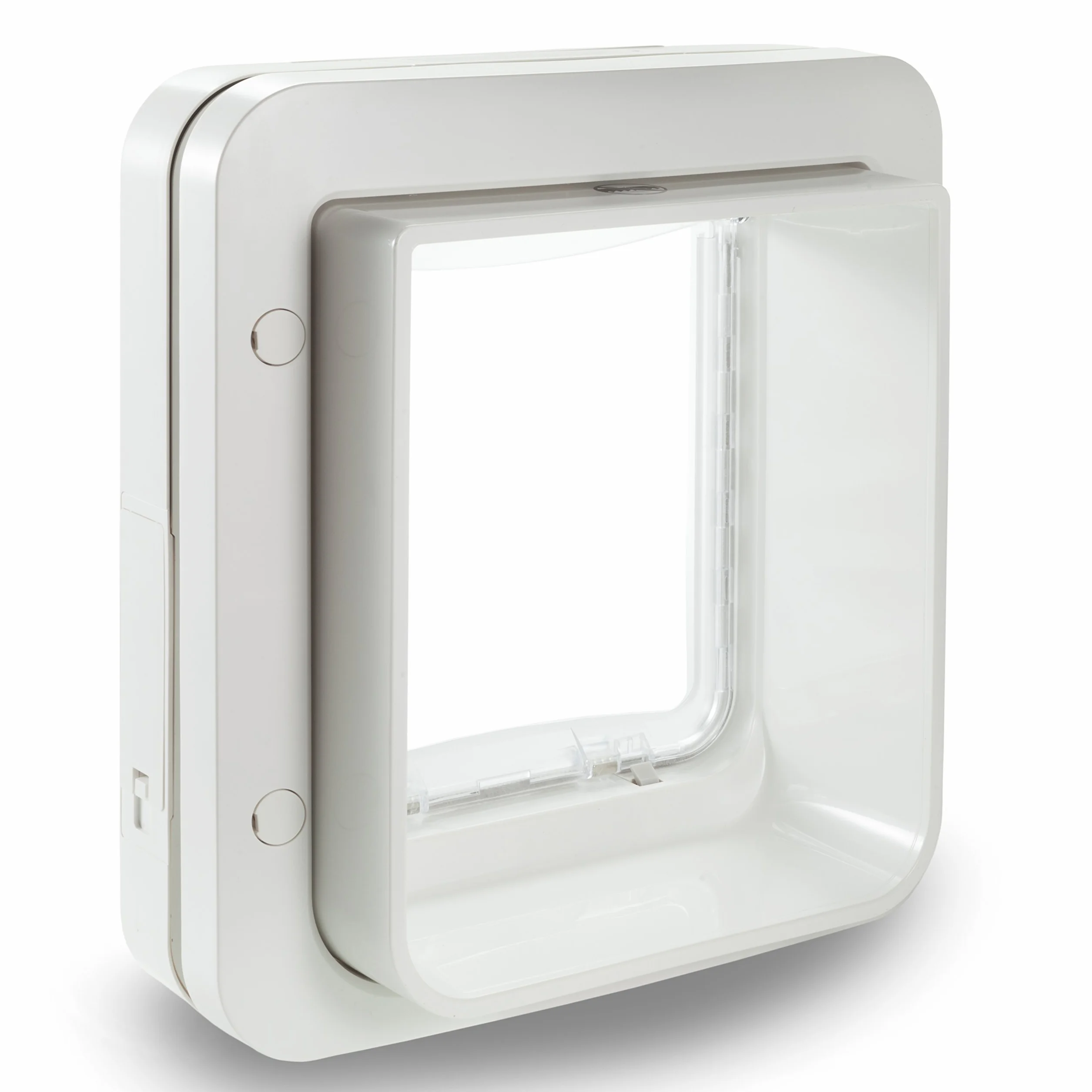 SureFlap Sure Petcare Grande chatière à Puce électronique pour Chats et Petits Chiens, Fonction Couvre-feu, Blanc