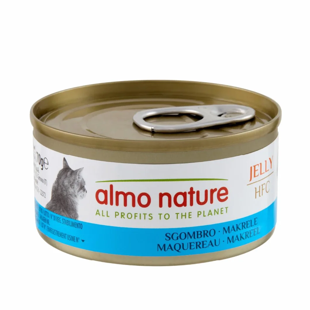 Almo Nature HFC Jelly - Nourriture Humide pour Chat Adulte - Maquereau - 70 g x 24 Boîtes