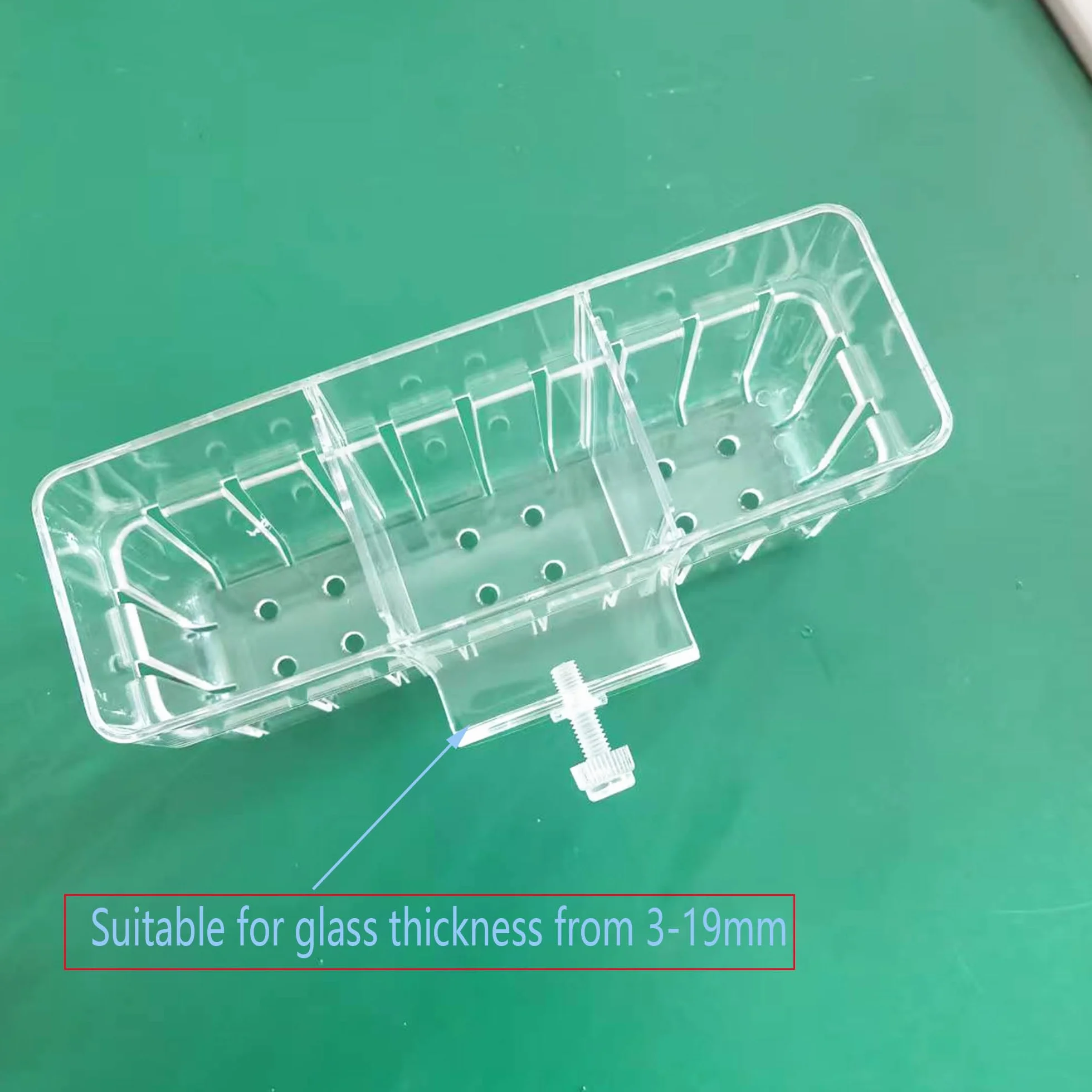 Lot de 2 supports de plantes d'aquarium à 3 cellules, support suspendu pour aquarium, décoration