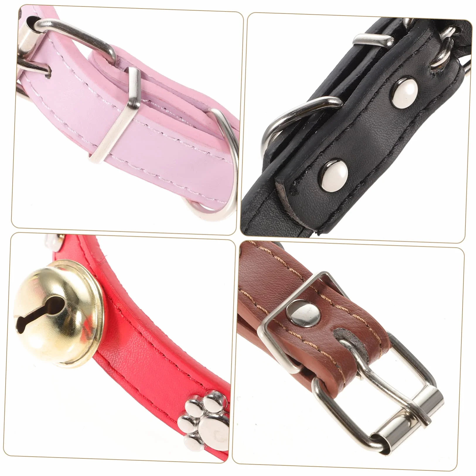4pièces Collier Réglable pour Animaux avec Cloche Lot de Colliers Colorés pour Moutons Chèvres Et Veaux Accessoires De Bétail Adorables Et Pratiques