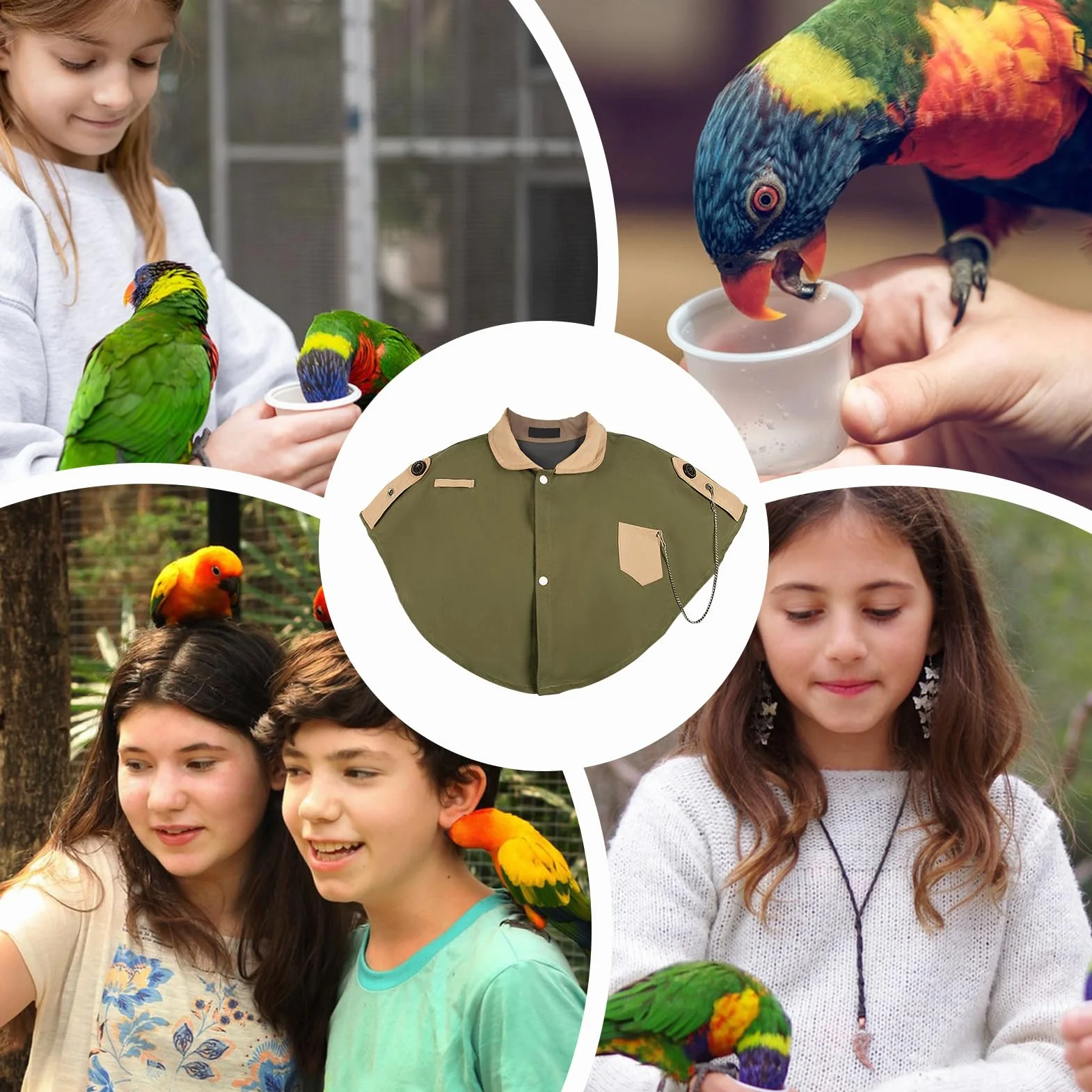 Châle Anti-Griffures pour Perruches Calopsittes Perroquets Gris du Gabon Conures Diamants Mandarins - Protecteur D'Épaule Anti-Fientes Oiseaux