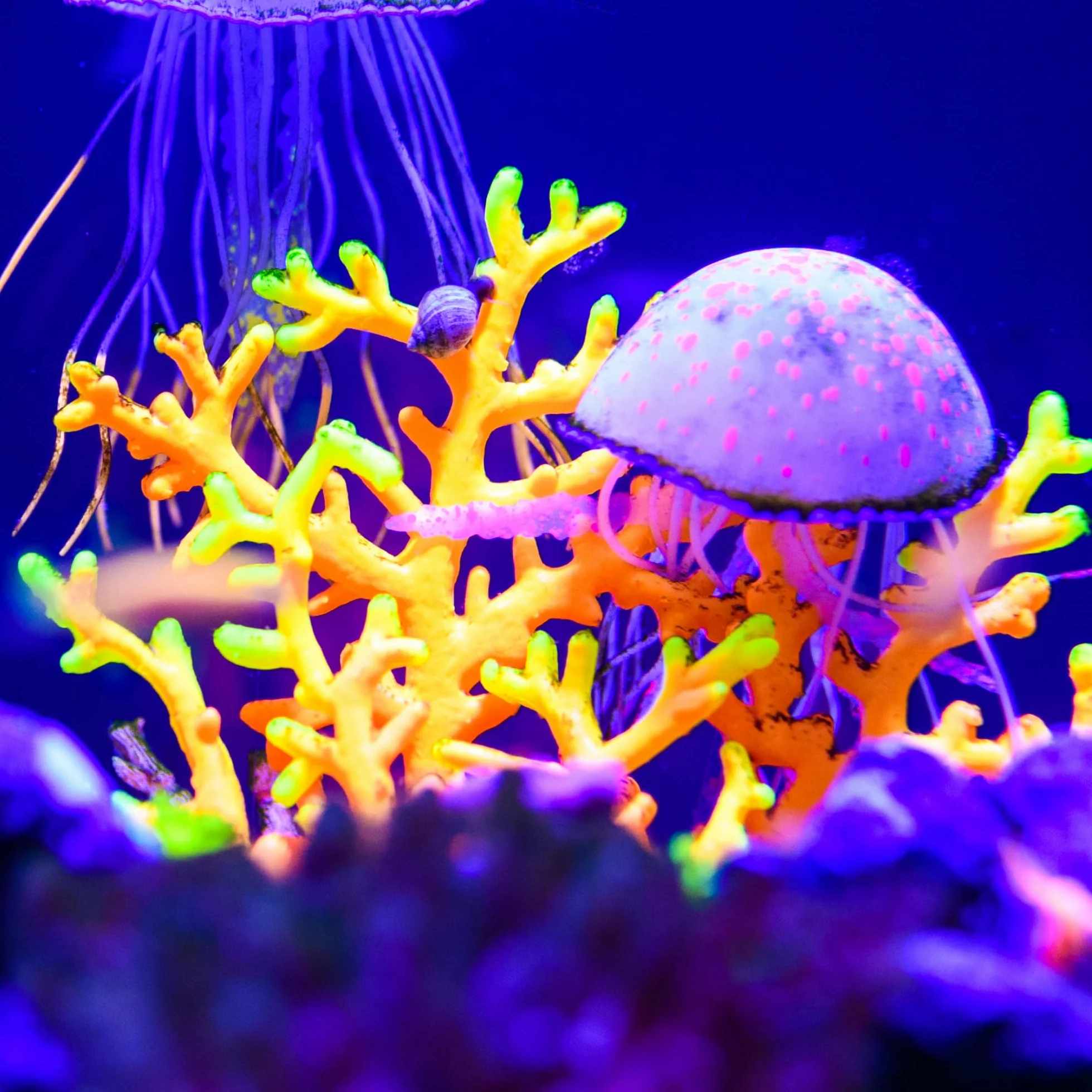 VOCOSTE Aquarium Simulation Corail Aquatique Fleur Violet Silicone Décoration