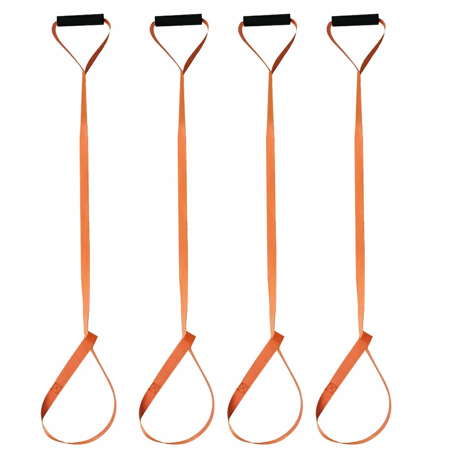 Sangle de Traînée de Cerf Orange 4 Pcs avec Poignée, Corde de Traction pour Cerf, Accessoires de Chasse