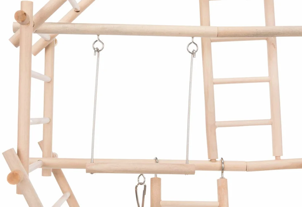 Trixie Place de Jeux en Bois pour Perruches Canaris 44 × 44 × 16 cm