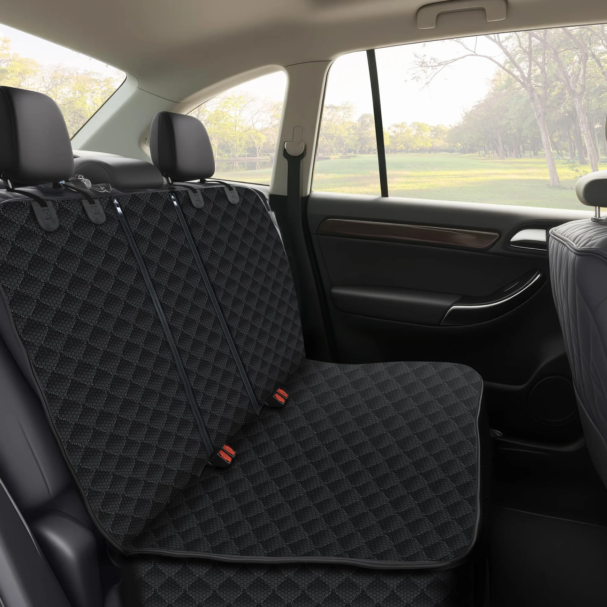 Alfheim Protection Voiture Chien Résistant aux égratignures Imperméable Siège Arrière épaissé Double Couche Anti-dérapage pour Voitures Camions SUV