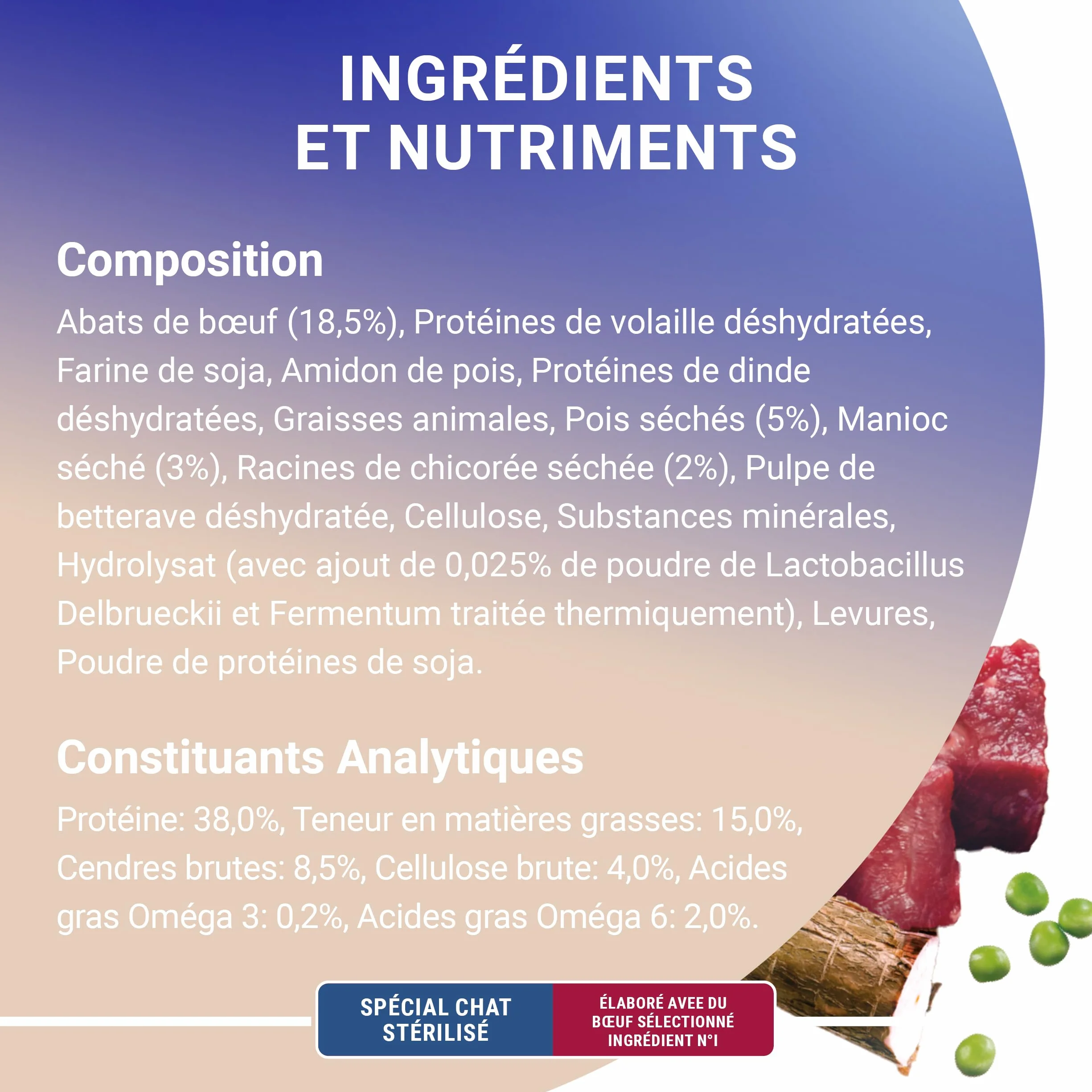 PURINA ONE Croquettes sans Céréales au Boeuf pour Chat Adulte Stérilisé 1,1kg