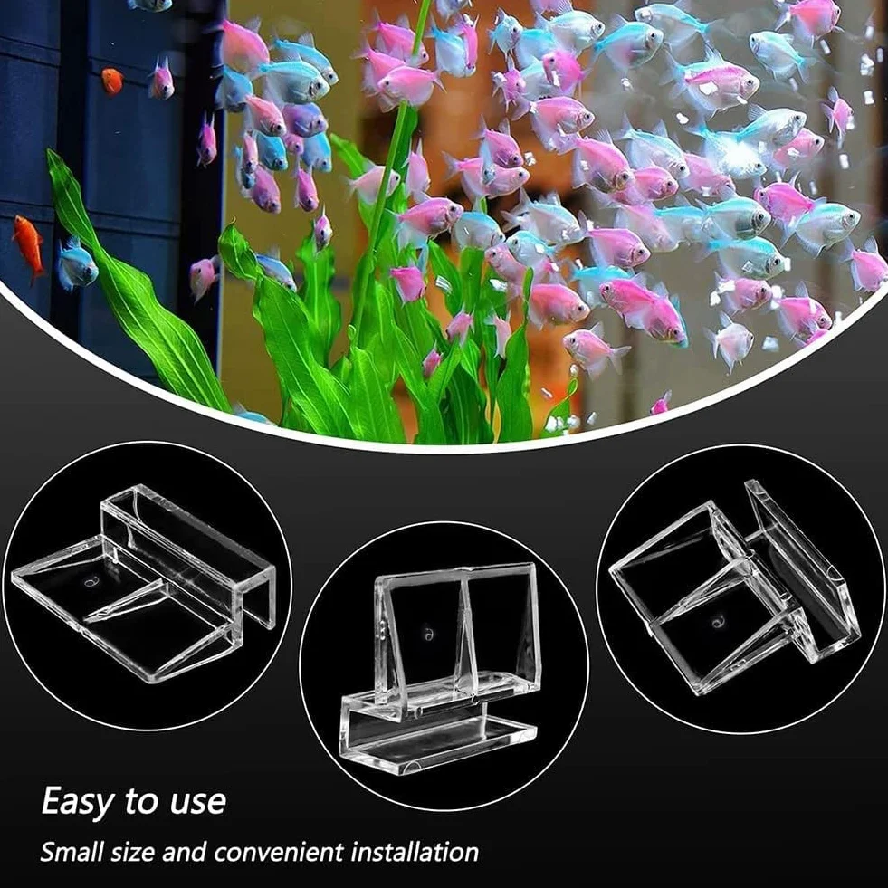 Clips de Couvercle d'Aquarium Acrylique 10mm Lot de 6