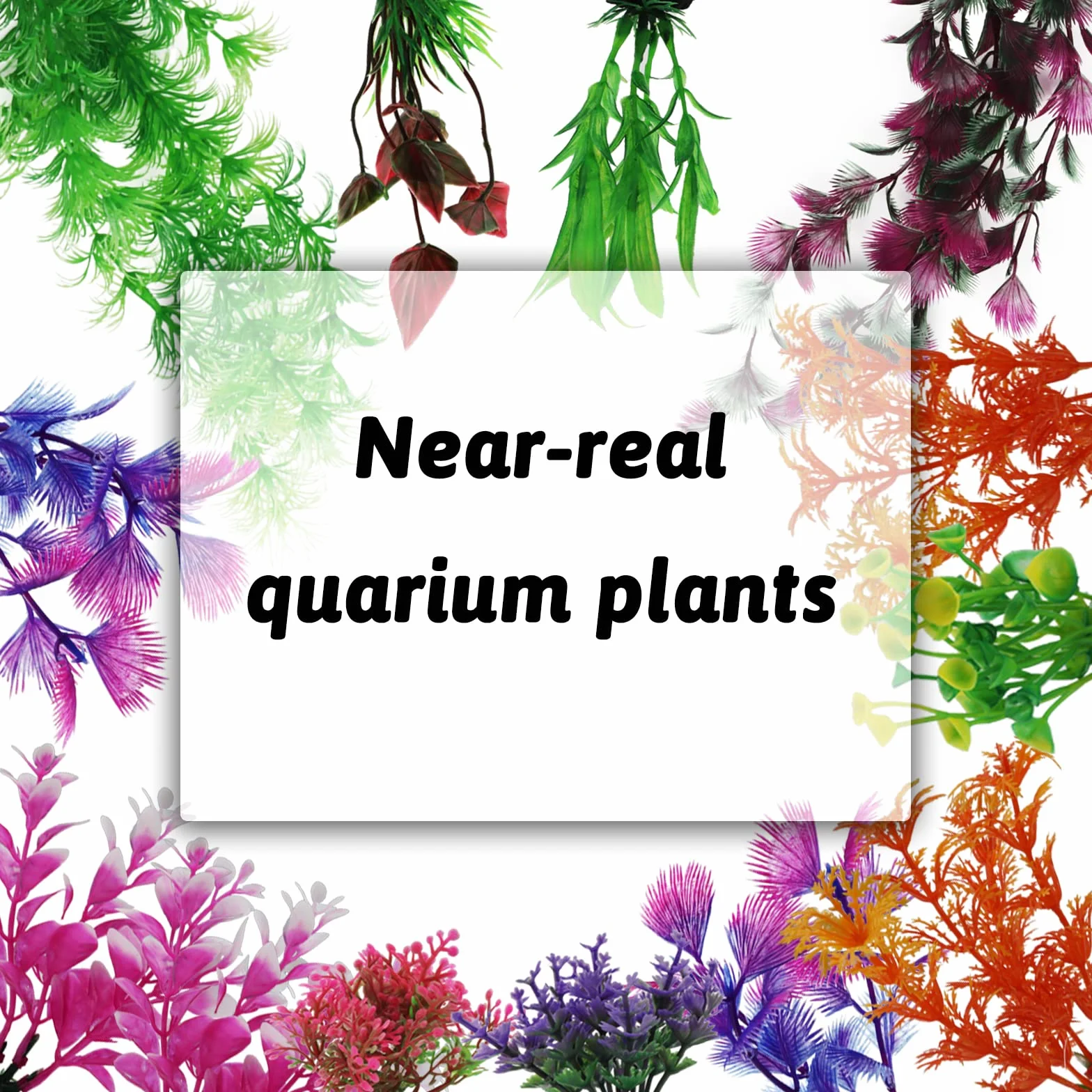 QUOZUO 25 Pièces Décoration Aquarium Artificielle Plante Rocher Polyrésine Grotte Cachette Poissons