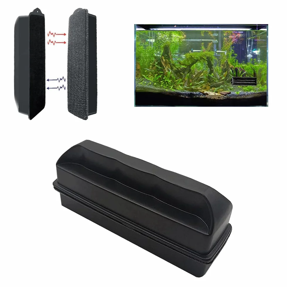 Nettoyeur de vitre magnétique pour aquarium Verre Brosse ≤10 mm