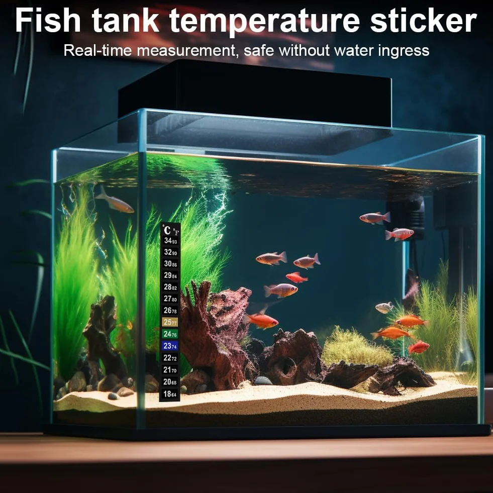 Flintronic Thermomètre d'Aquarium Numérique, Affichage LED, Capteur de Température Haute Précision