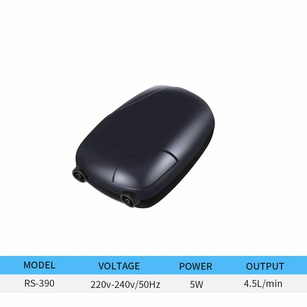 Pompe d'oxygénation Fishbowl Ultra-silencieuse 220V 3W 5W pour Aquariums RS-390 Prise européenne