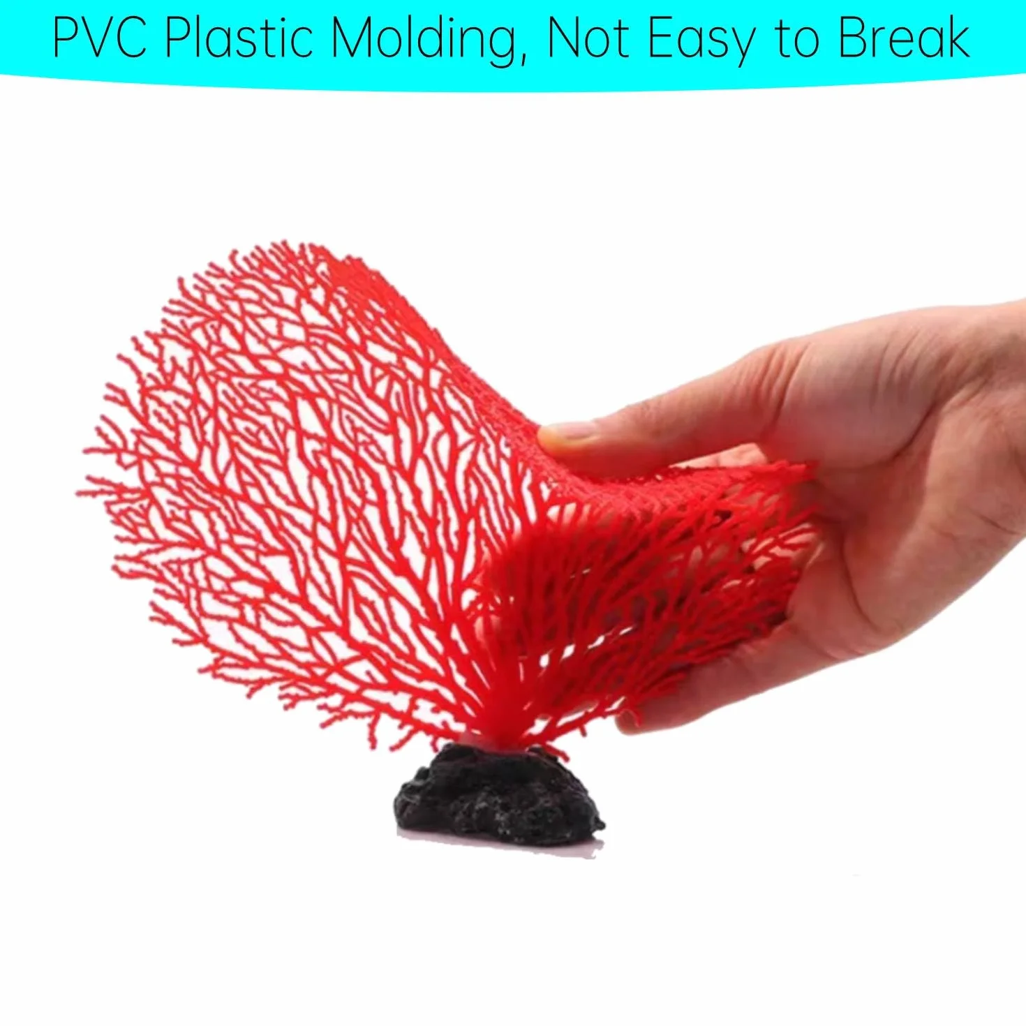 Tissting Plante Artificielle Aquarium Décoration Aquatique Réaliste PVC 5 Anémones Paysage Marin