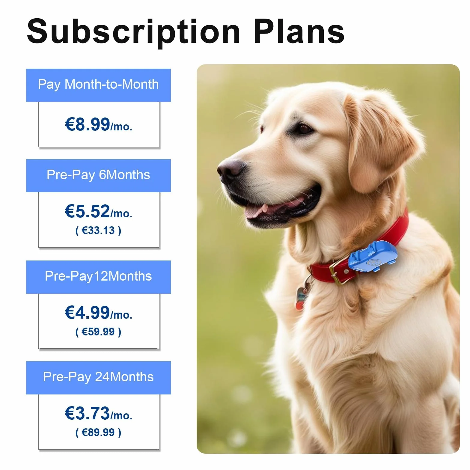 Collier GPS Chien Traceur GPS IP67 Géolocalisation Animaux