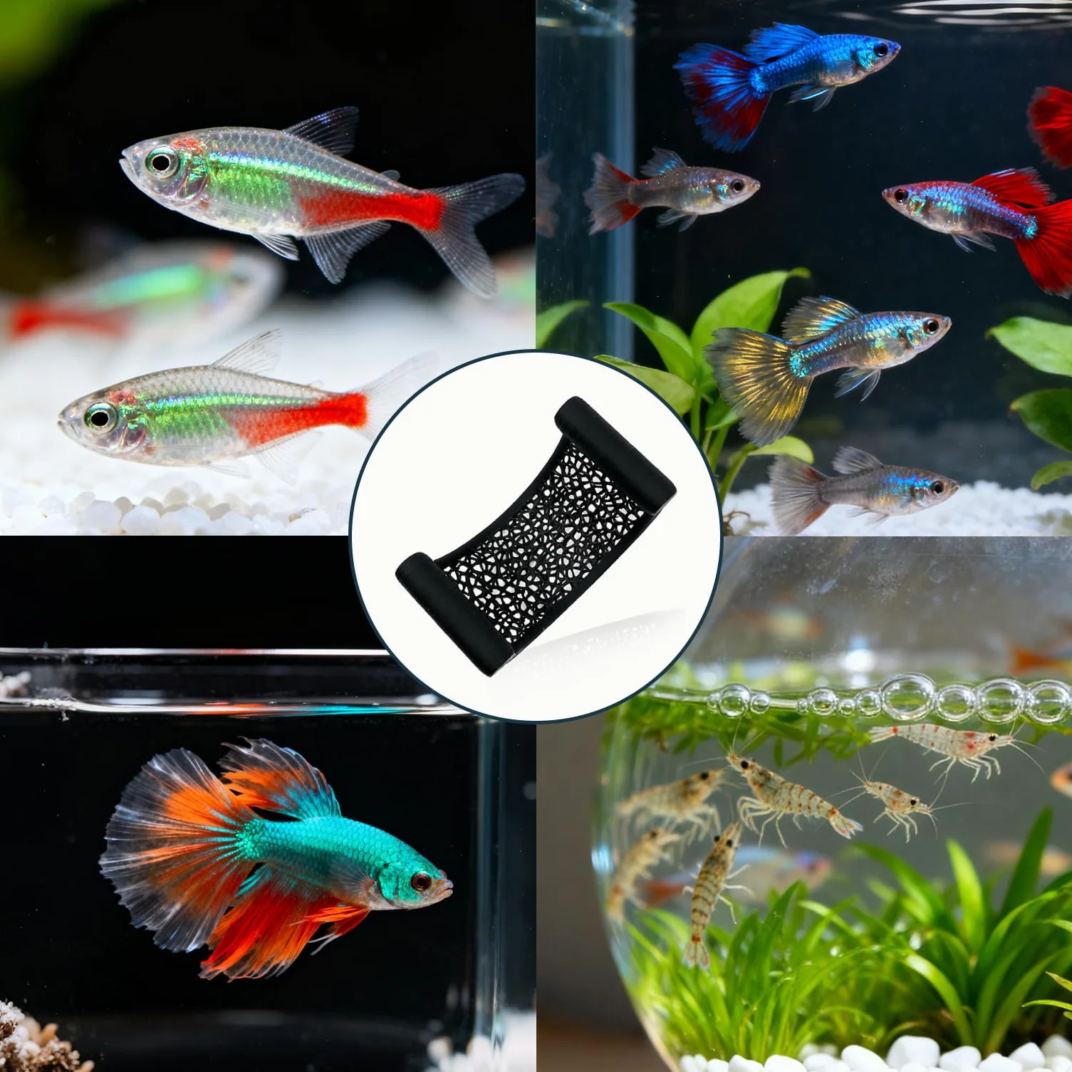 Hamac Flottant pour Poisson Combattant - Cachette Naturelle en Filet, Repos