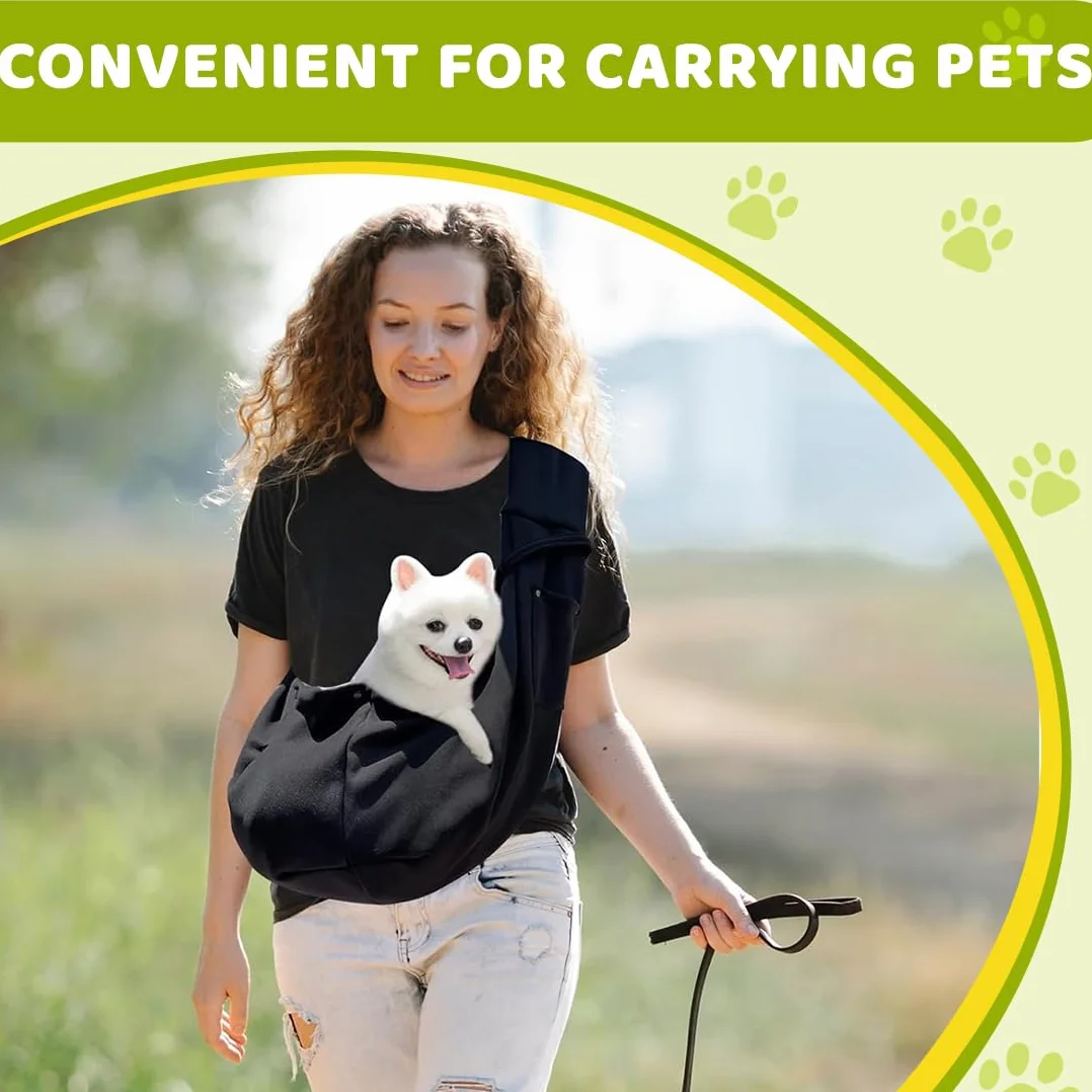 Sac de Transport pour Chien Chat Réglable Bandoulière Mains Libres Extérieur Voyages Jusqu'à 7,5 kg