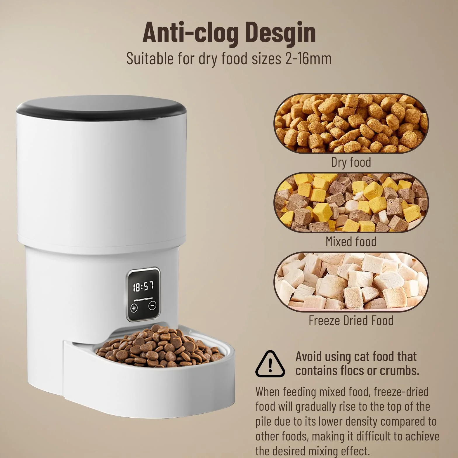 Distributeur Croquettes Chat Automatique 4L Minuterie Programmable 1-6 Repas