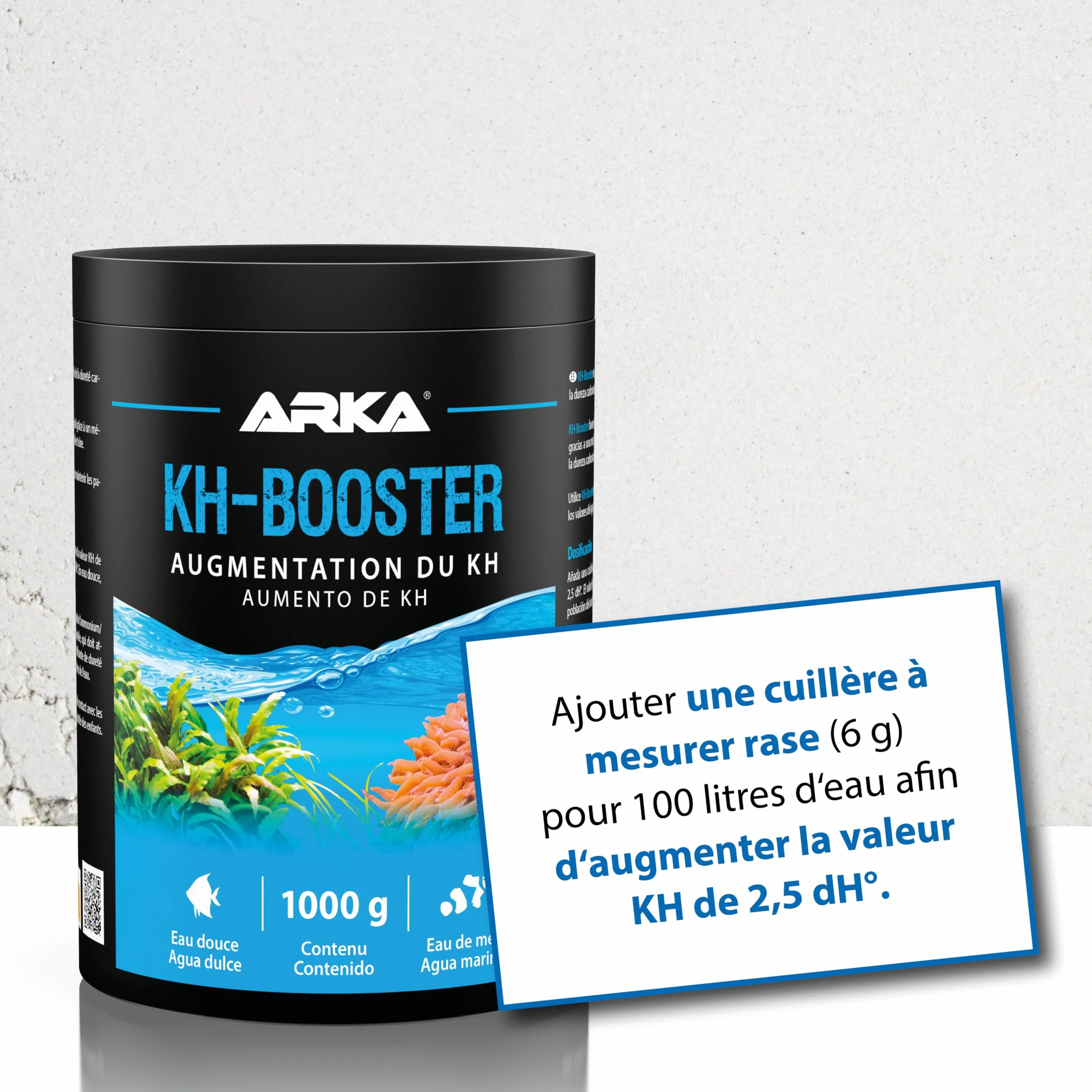 Augmenteur KH Aquarium 500 g Poudre Tampon pH pour Eau Douce Marine stabilise paramètres protège biofiltre favorise Nitrification Eau Claire équilibrée