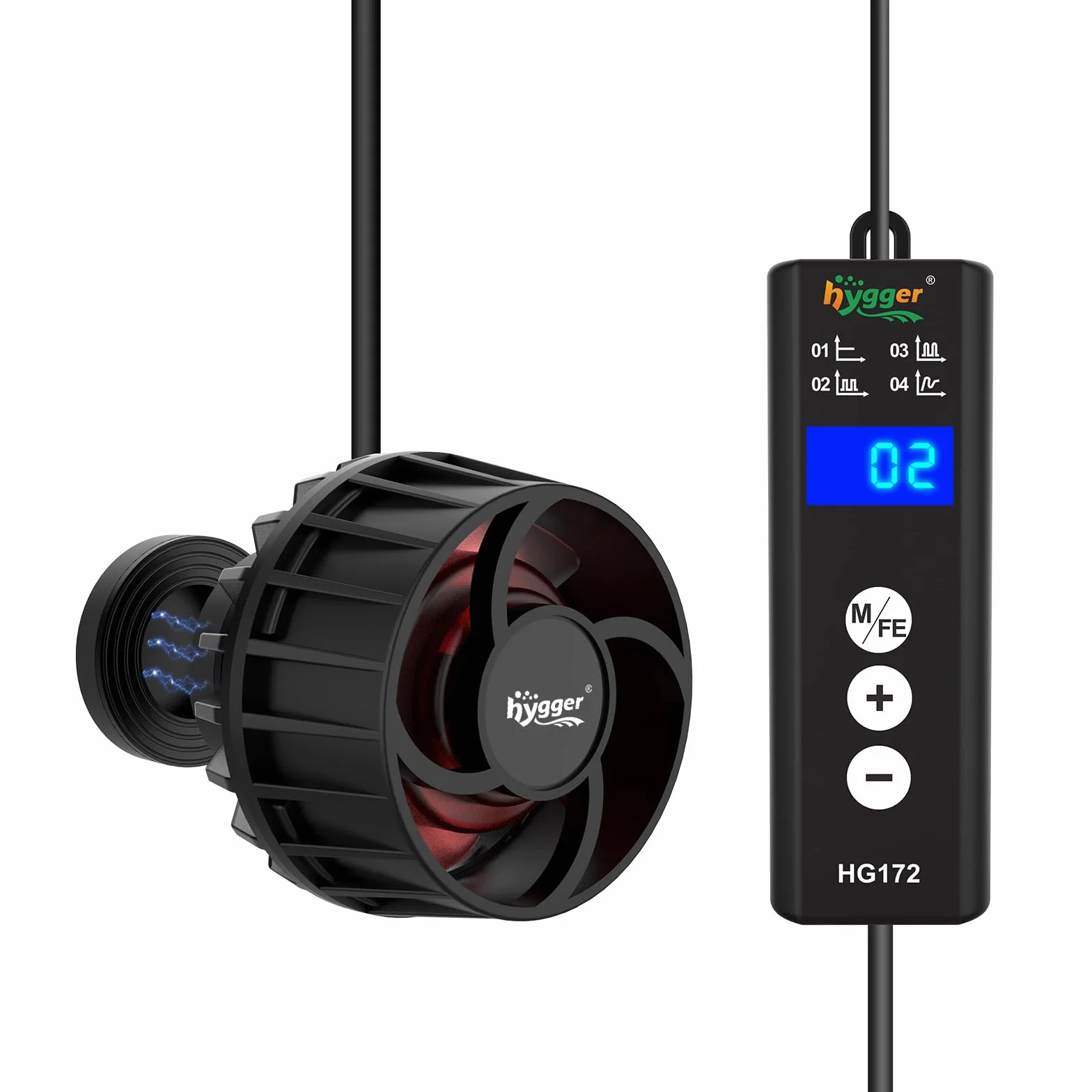 hygger Aquarium DC Créateur de Vagues 6W Pompe à Vagues, 3000LPH, 4 Modes, 38-189L