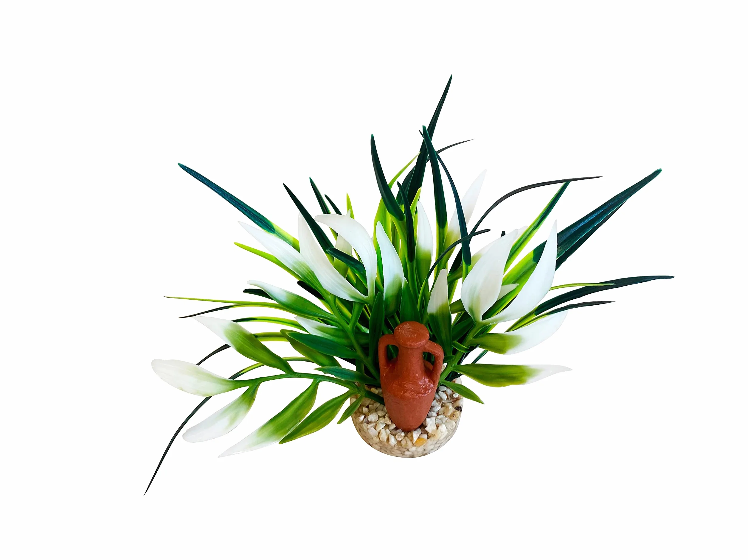 Tyrol Plante d'Aquarium Décoration Amphore Poisson Ancrage Facile Fabriquée en France
