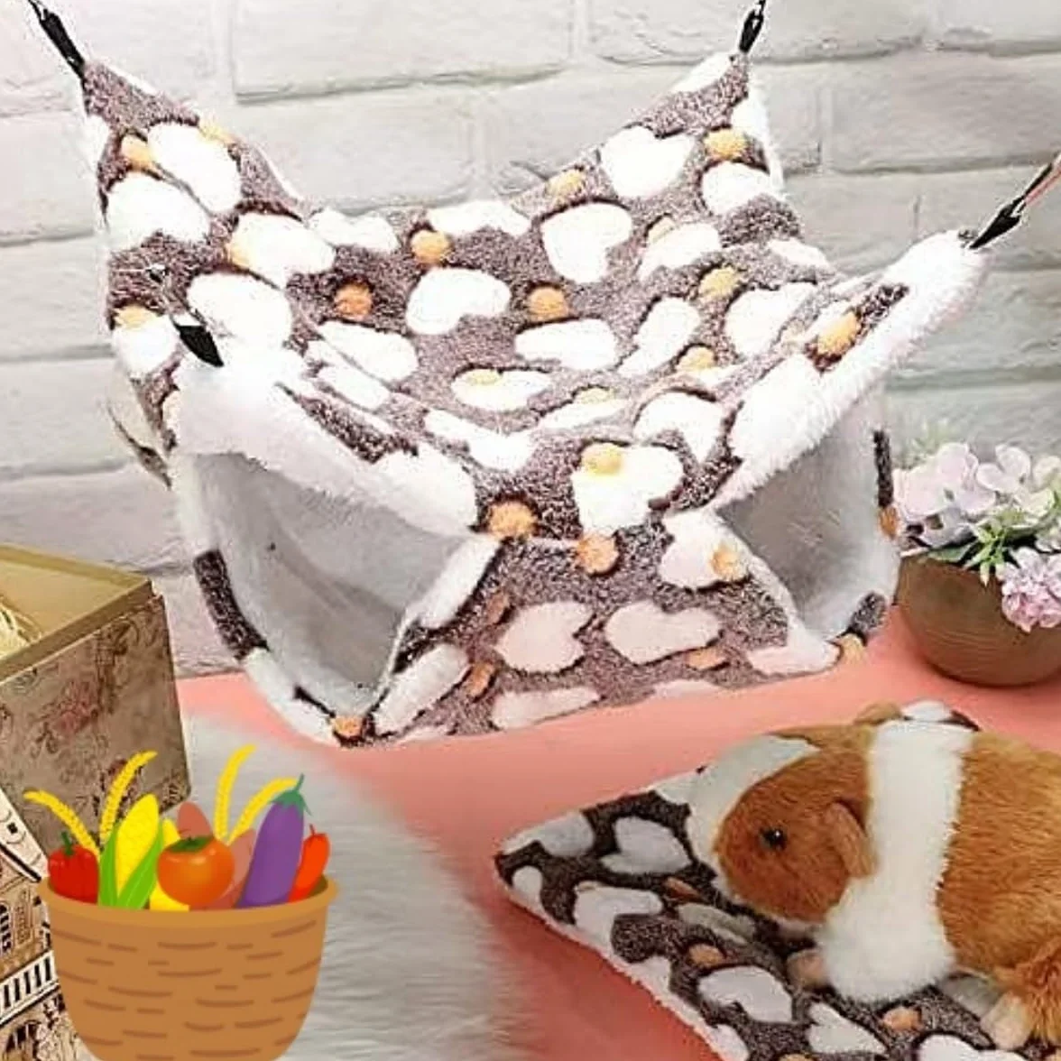Hamac pour Animaux de Compagnie,Hamac pour Petit Animal,Sac de Couchage pour Hamster,lit chaud pour l'hiver,pour Furet Hamster Chinchilla de cobaye,Rat,hamac de Luxe