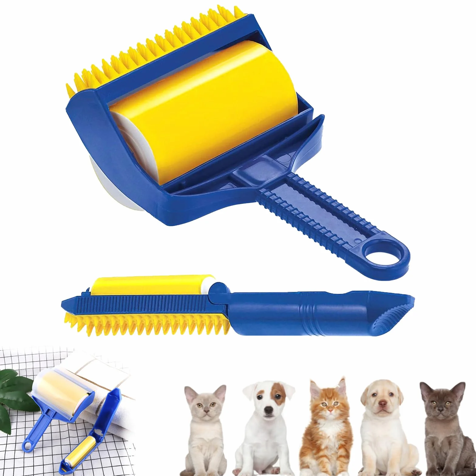 spirado Brosse pour Poils d'Animaux sur Vêtements, Rouleau Astik Réutilisable